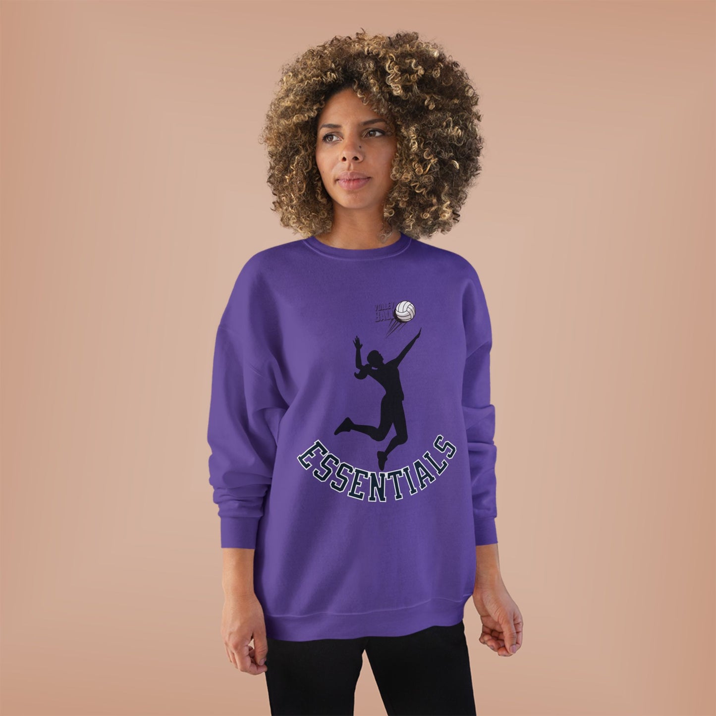 Stylish Eco-Friendly Crewneck Sweatshirt with 'Essentials' Graphic | Ideal for Athletes, Casual Wear, Sports Events and Holiday Gifts