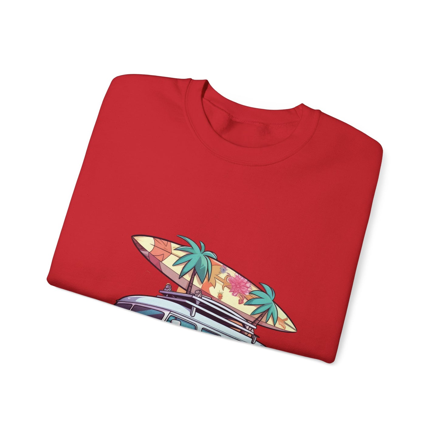 Retro Surf Van - Unisex Heavy Blend™ Crewneck Sweatshirt