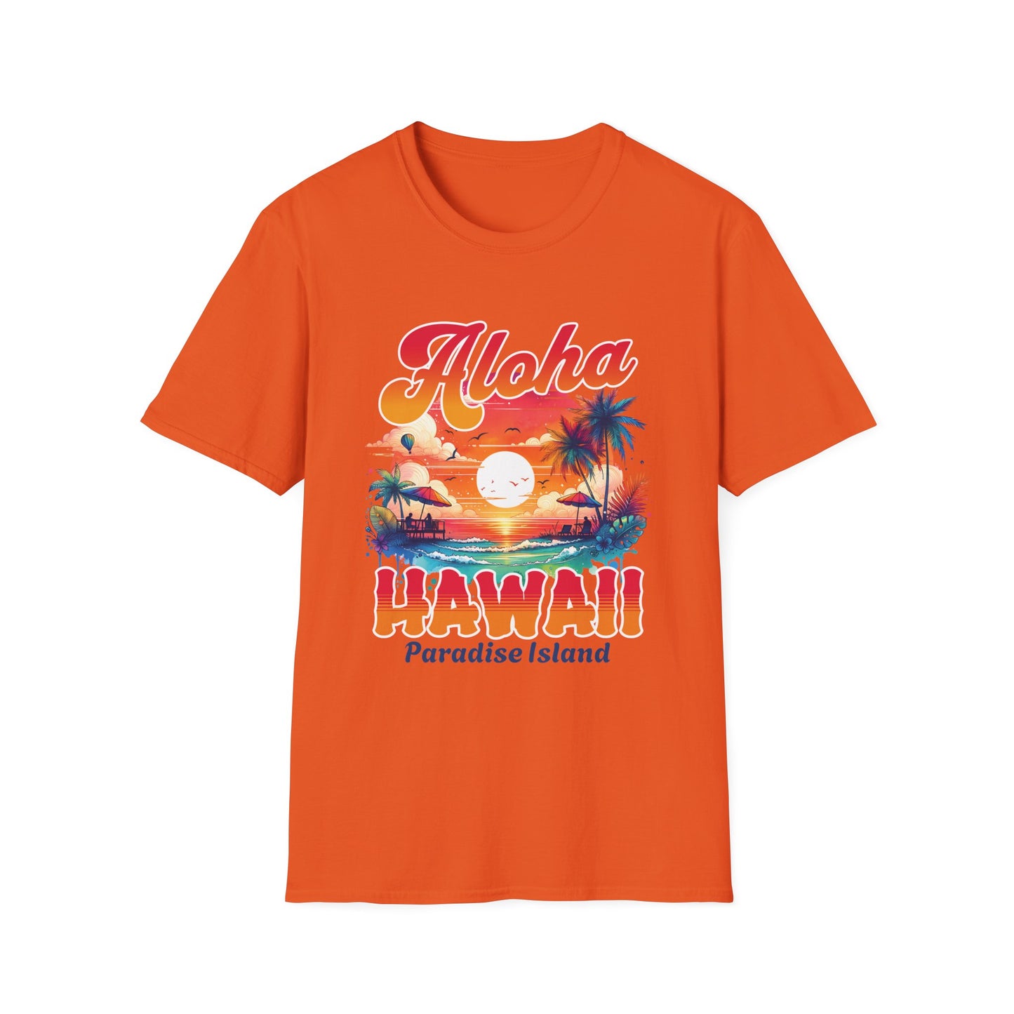 Aloha Hawaii Paradise T-Shirt - Unisex Softstyle