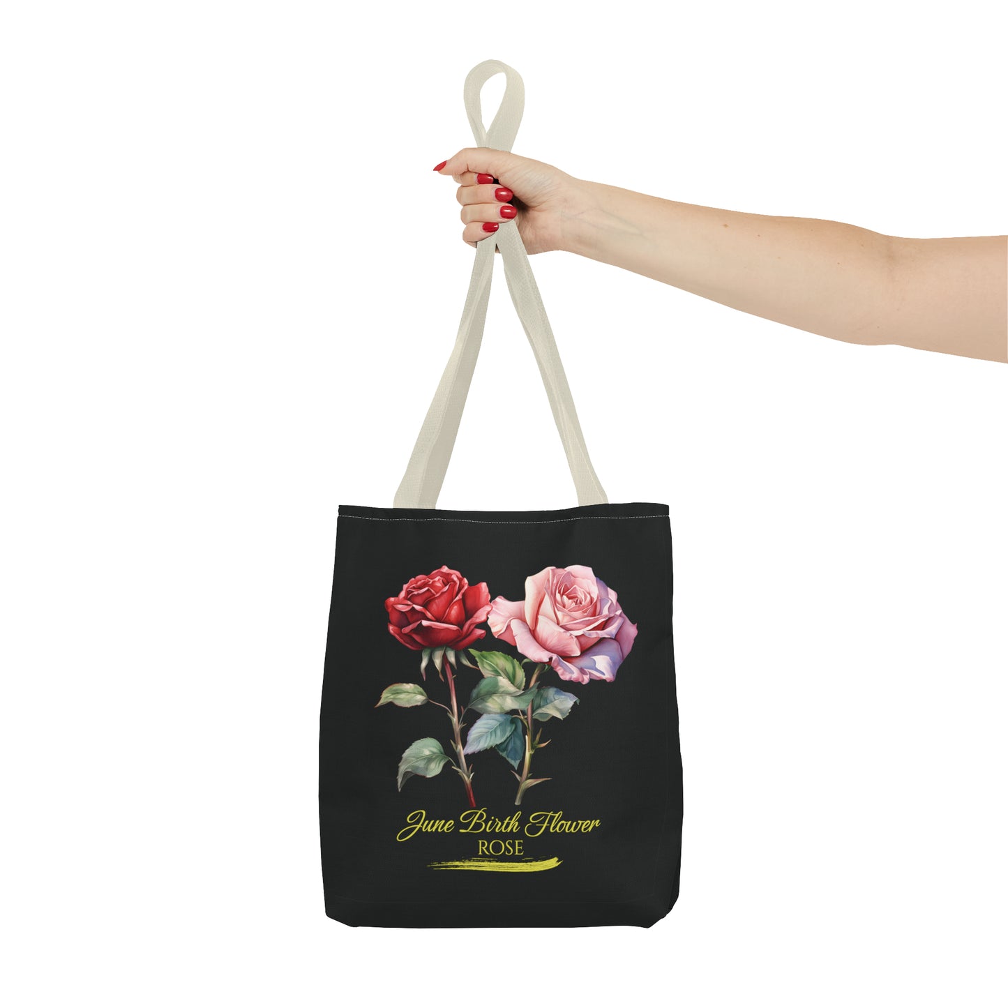 June Birth Flower: Rose - Tote Bag (AOP)