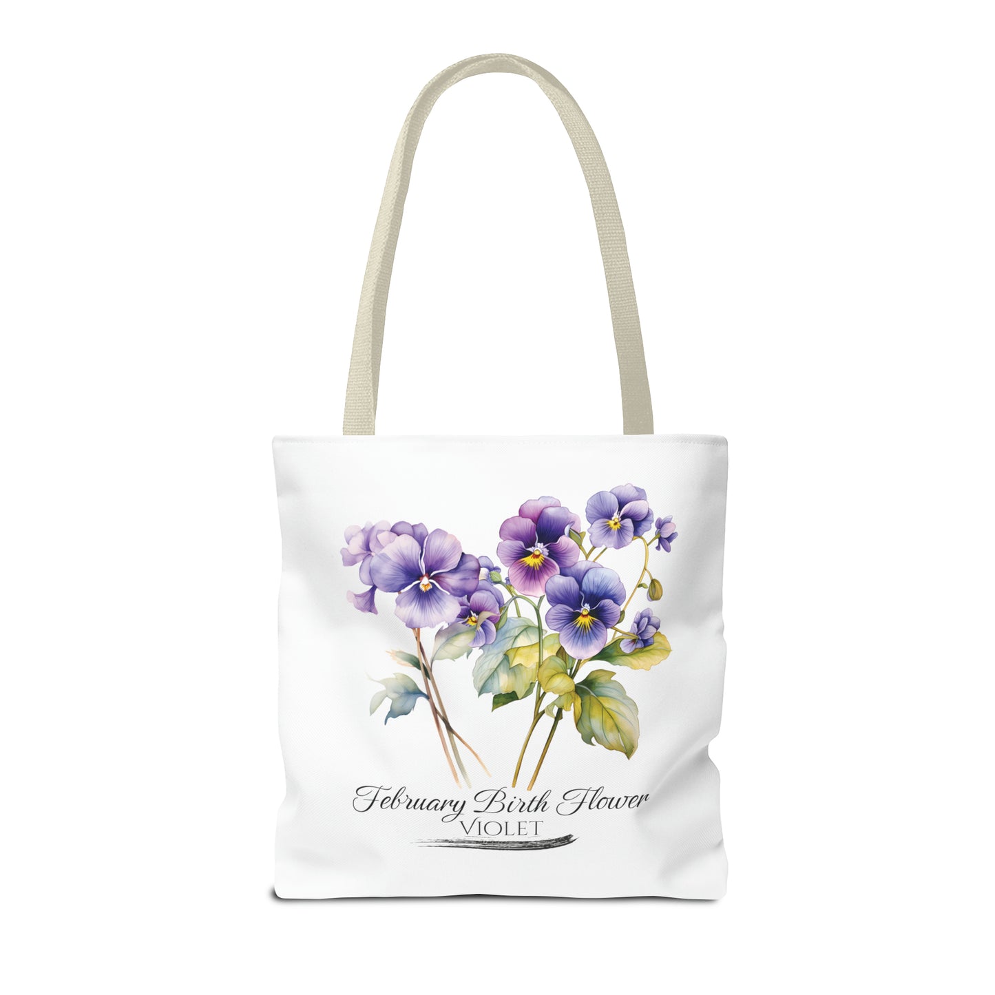 February Birth Flower: Violet - Tote Bag (AOP)