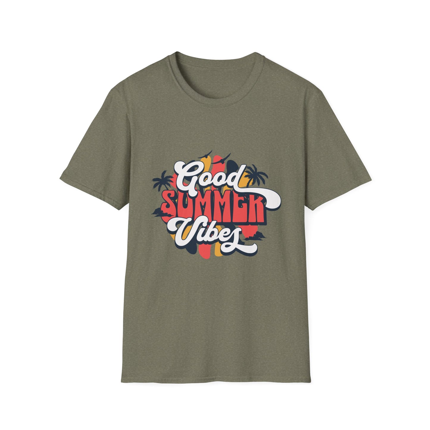 Summer Vibes T-Shirt, Good Summer Vibes Tee, Unisex Graphic Shirt, Beachwear, Vacation Outfit, Casual Wear, Gift Idea
