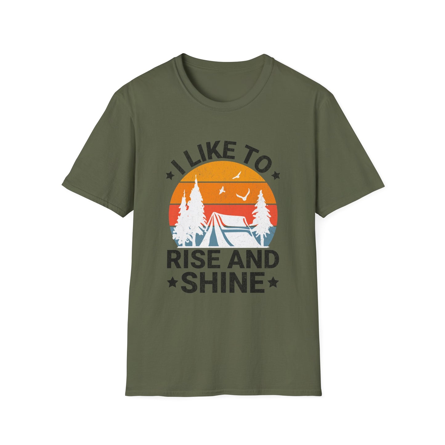 Rise And Shine Graphic Tee, Morning Person Shirt, Positive Vibes T-Shirt, Inspirational Quote Top, Motivational Clothing, Coffee Lover Gift