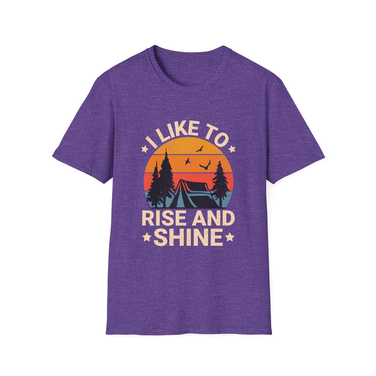 Rise And Shine Graphic Tee, Morning Person Shirt, Positive Vibes Top, Inspirational Quote Tee, Unisex Softstyle Tshirt, Comfortable Tee