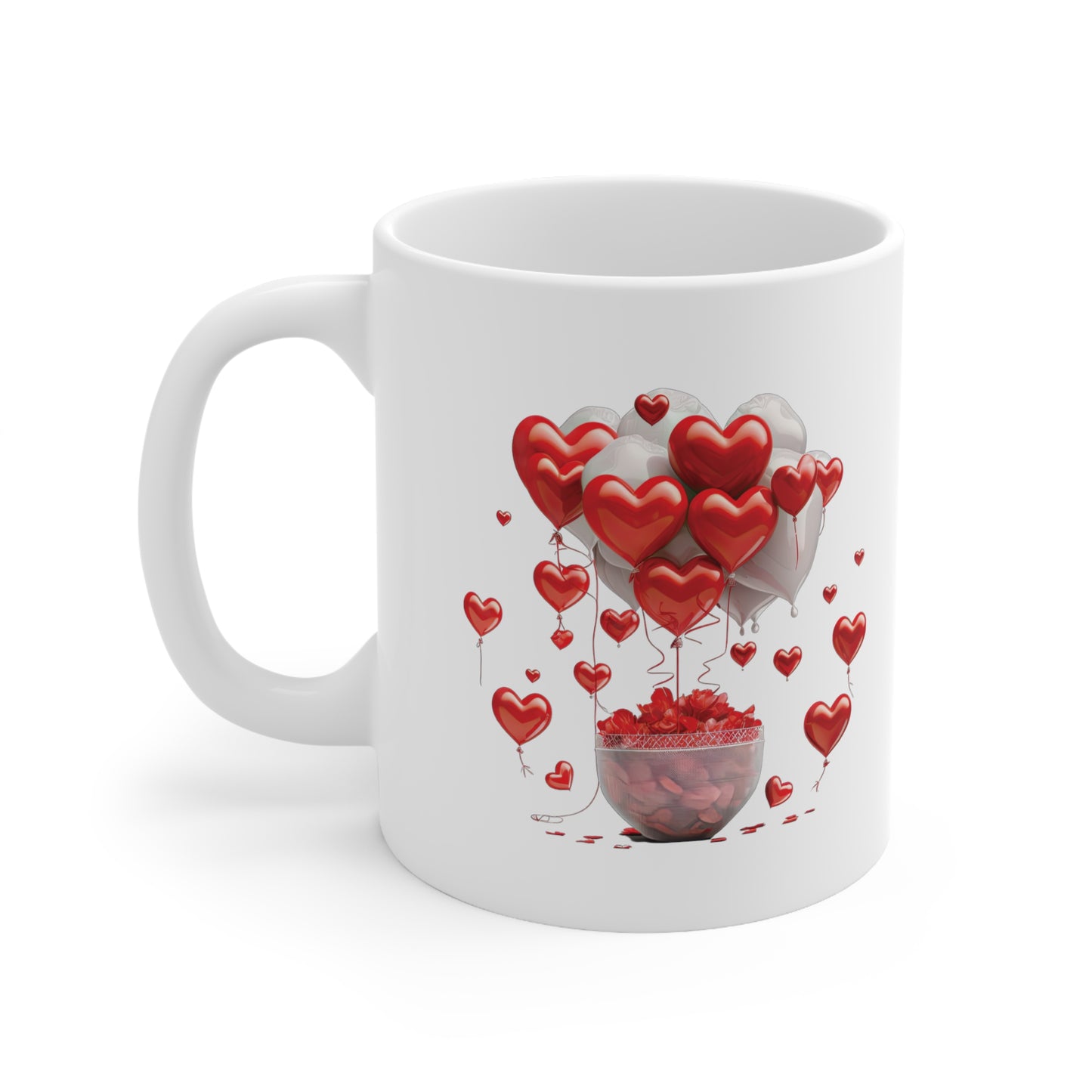 Valentine's Heart Basket: Ceramic Mug 11oz