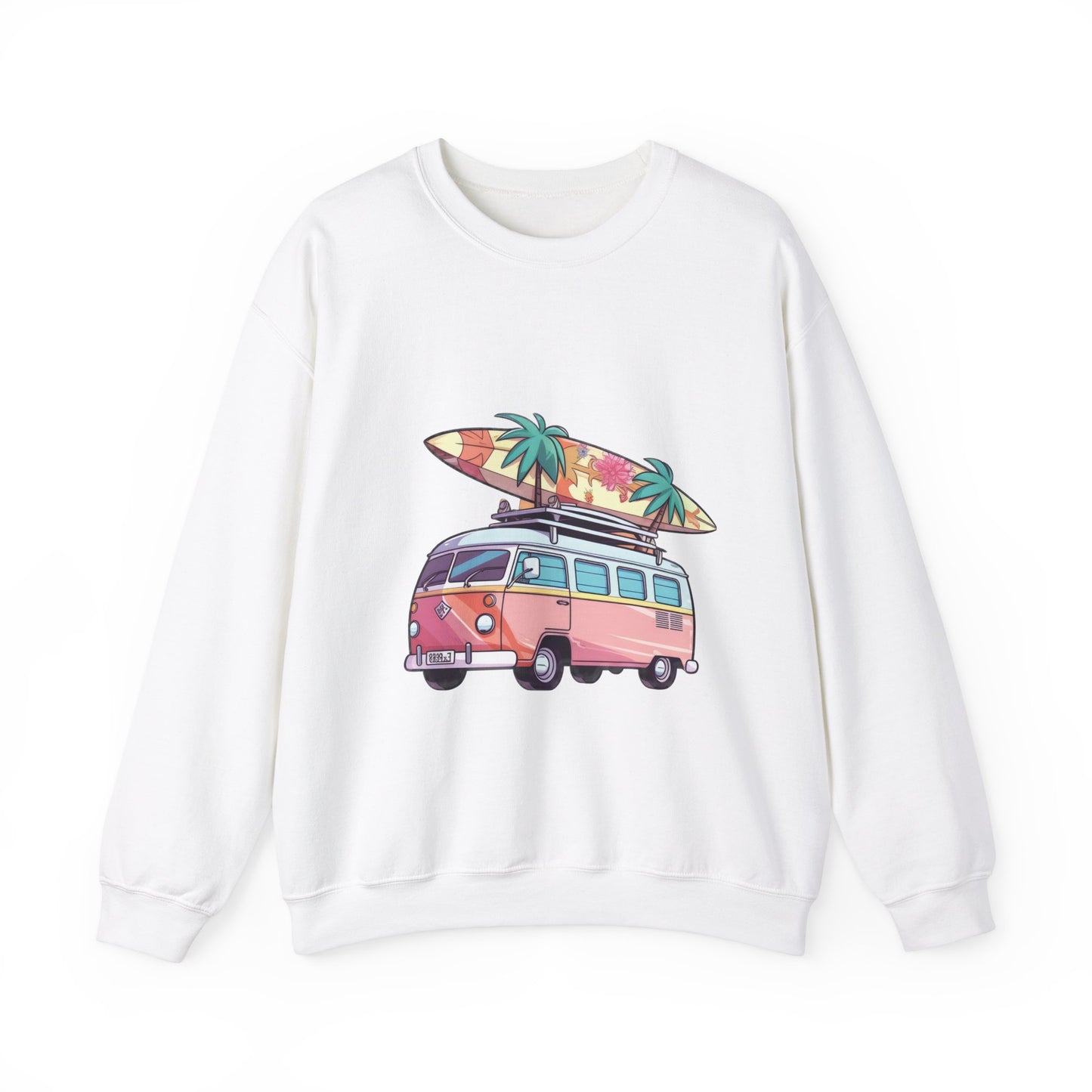 Retro Surf Van - Unisex Heavy Blend™ Crewneck Sweatshirt