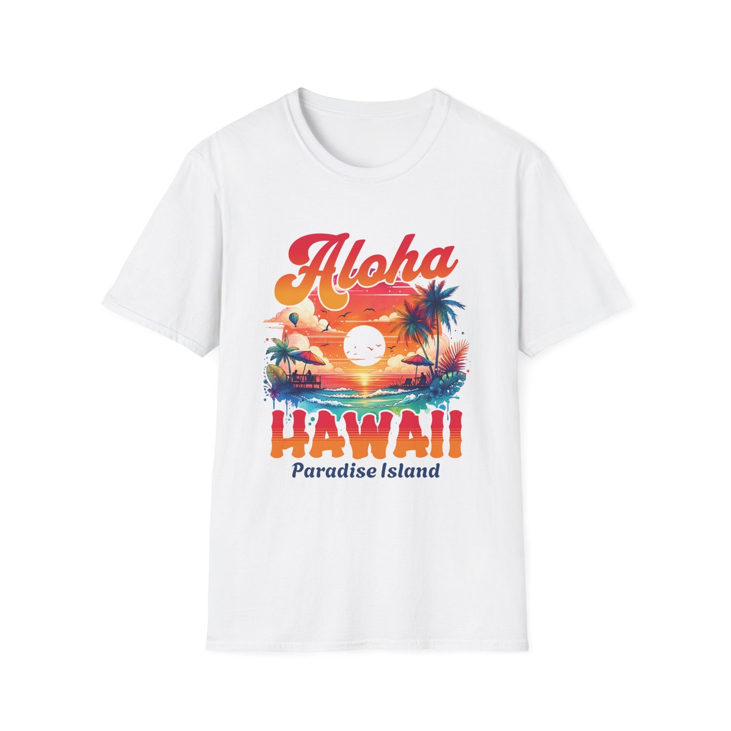 Aloha Hawaii Paradise T-Shirt - Unisex Softstyle