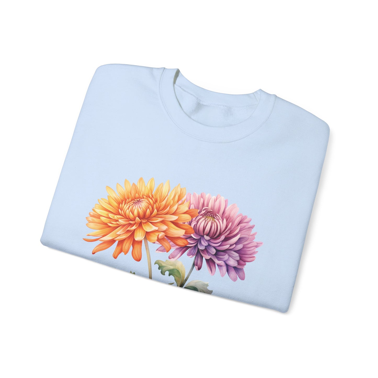 November Birth Flower (Chrysanthemum) - Unisex Heavy Blend™ Crewneck Sweatshirt