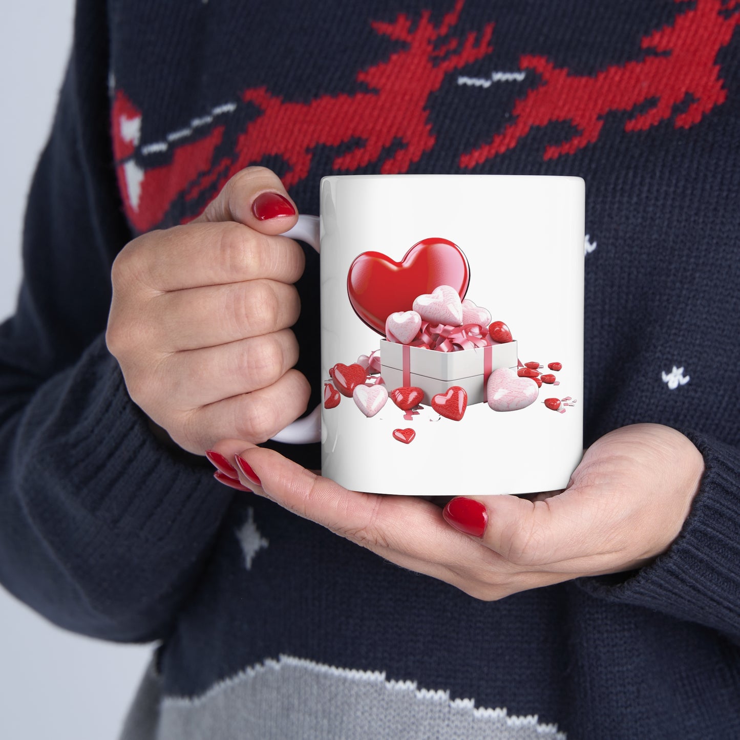 Valentine's Heart Gift: Ceramic Mug 11oz