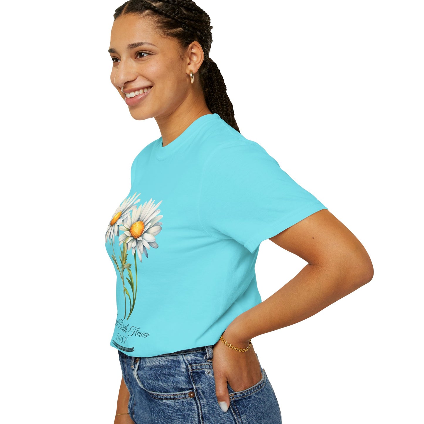 April Birth Flower "Daisy" - Unisex Garment-Dyed T-shirt