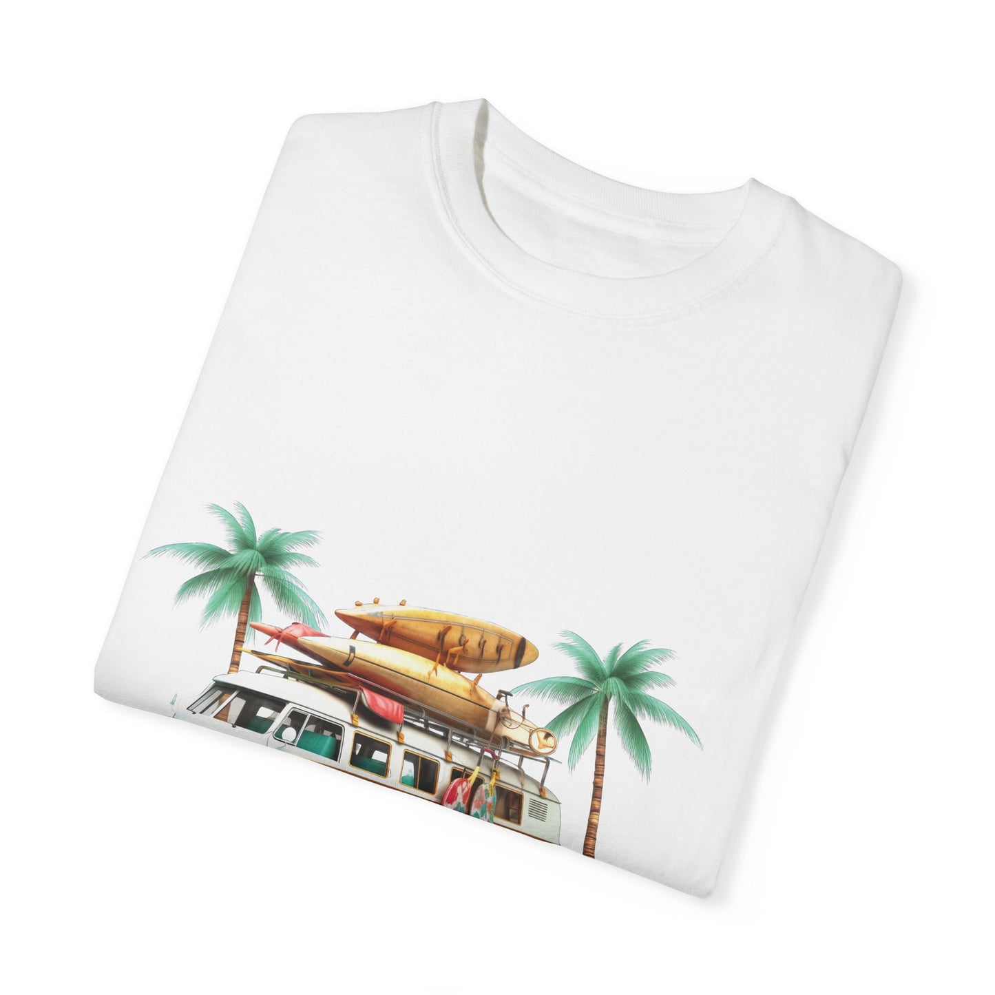 Retro Surf Van: Unisex Garment-Dyed T-shirt
