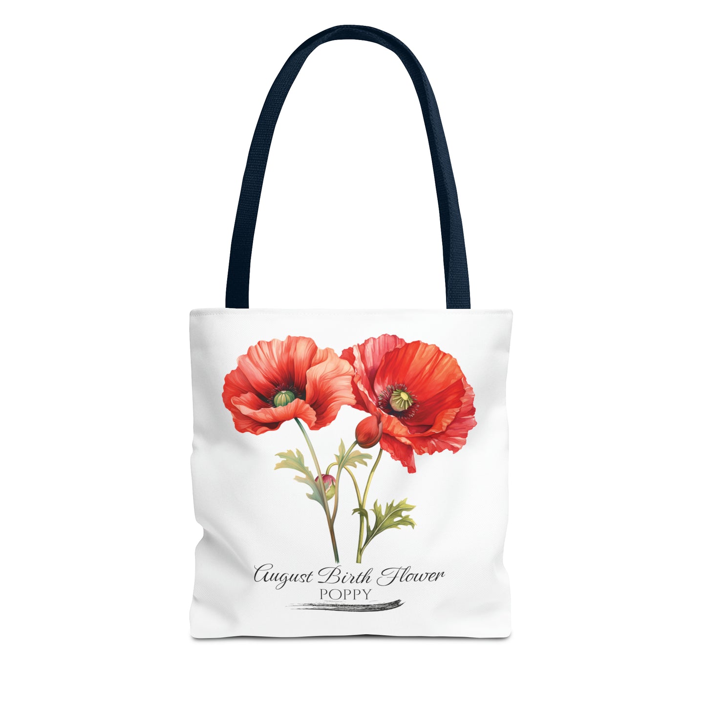 August Birth Flower: Poppy - Tote Bag (AOP)
