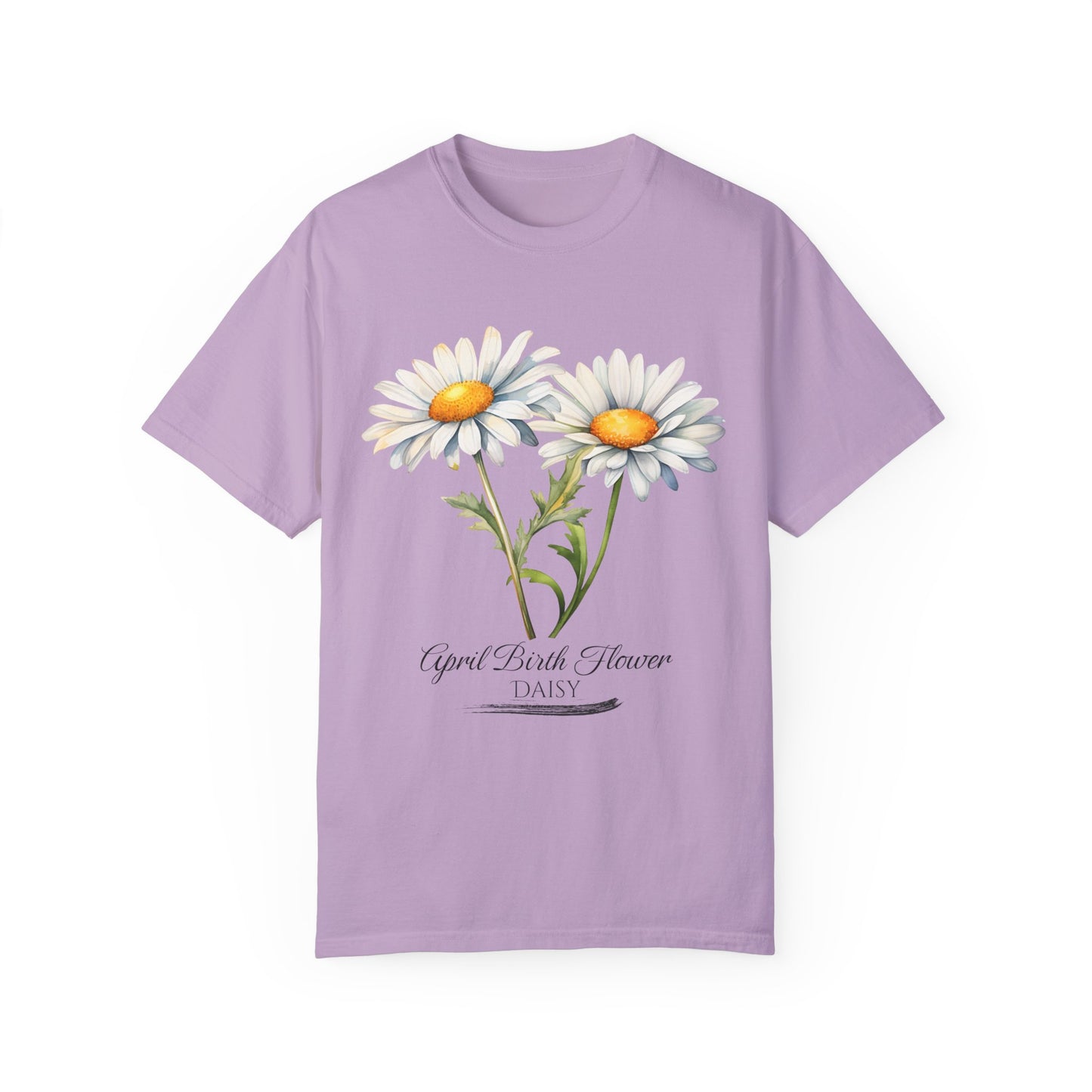 April Birth Flower "Daisy" - Unisex Garment-Dyed T-shirt