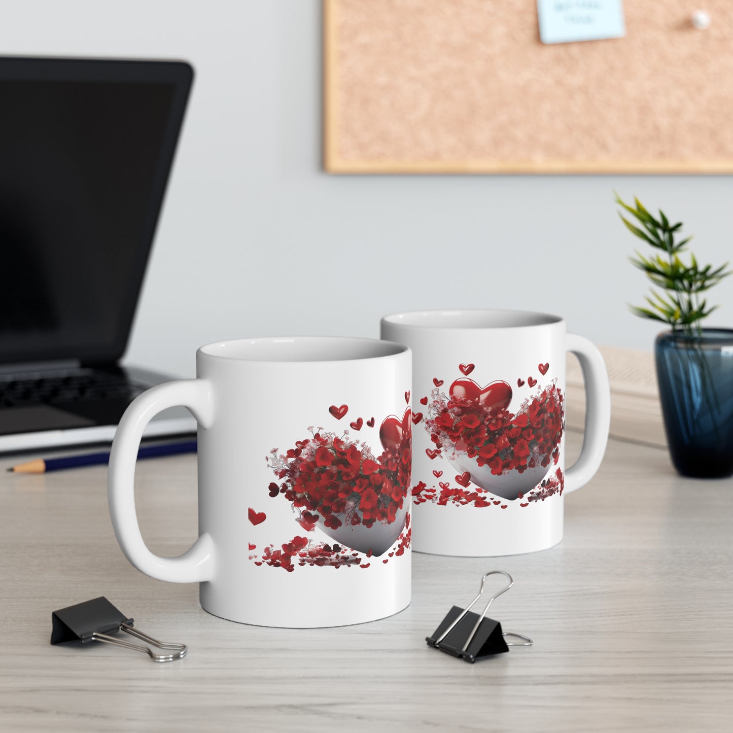 Valentine's Heart Bowl: Ceramic Mug 11oz