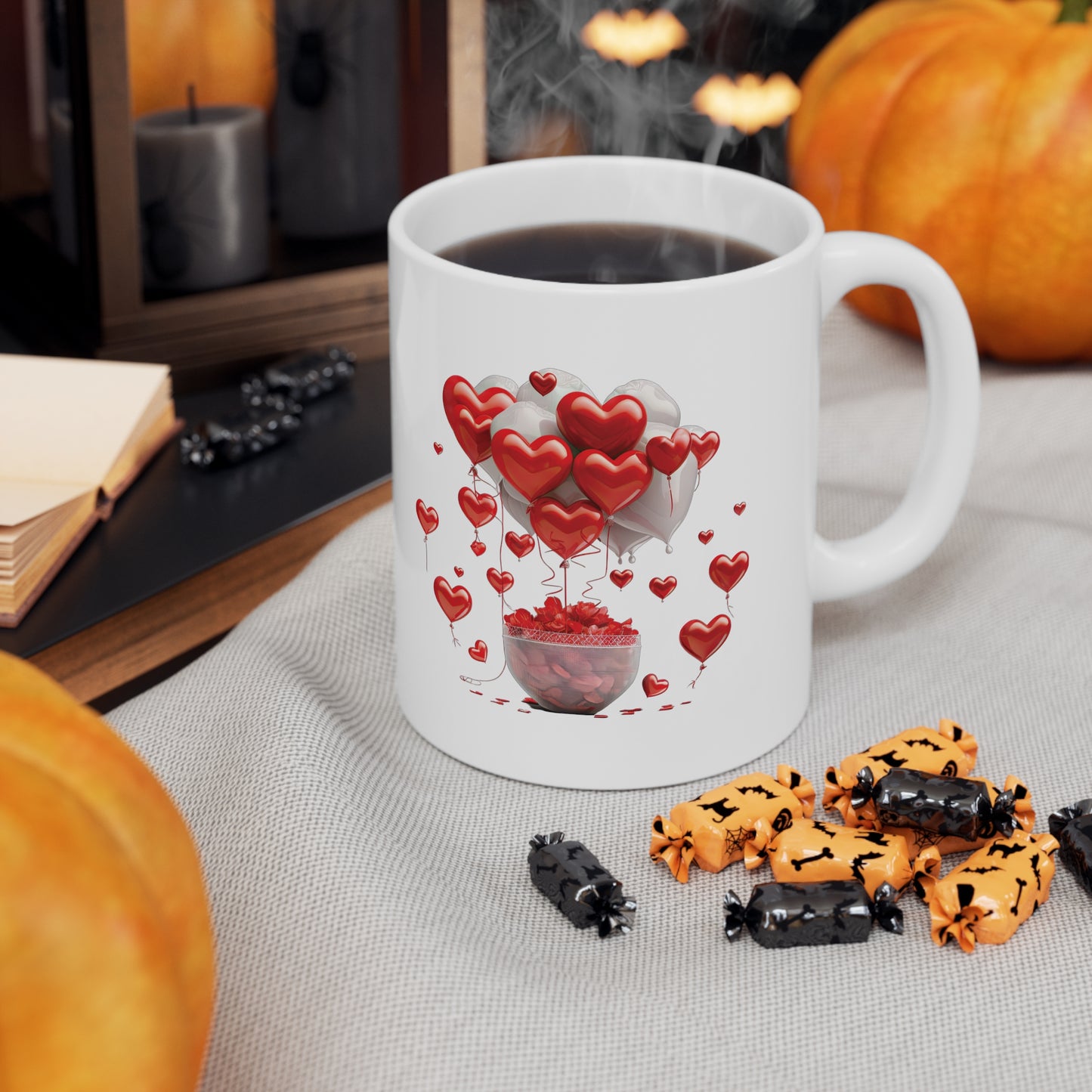 Valentine's Heart Basket: Ceramic Mug 11oz