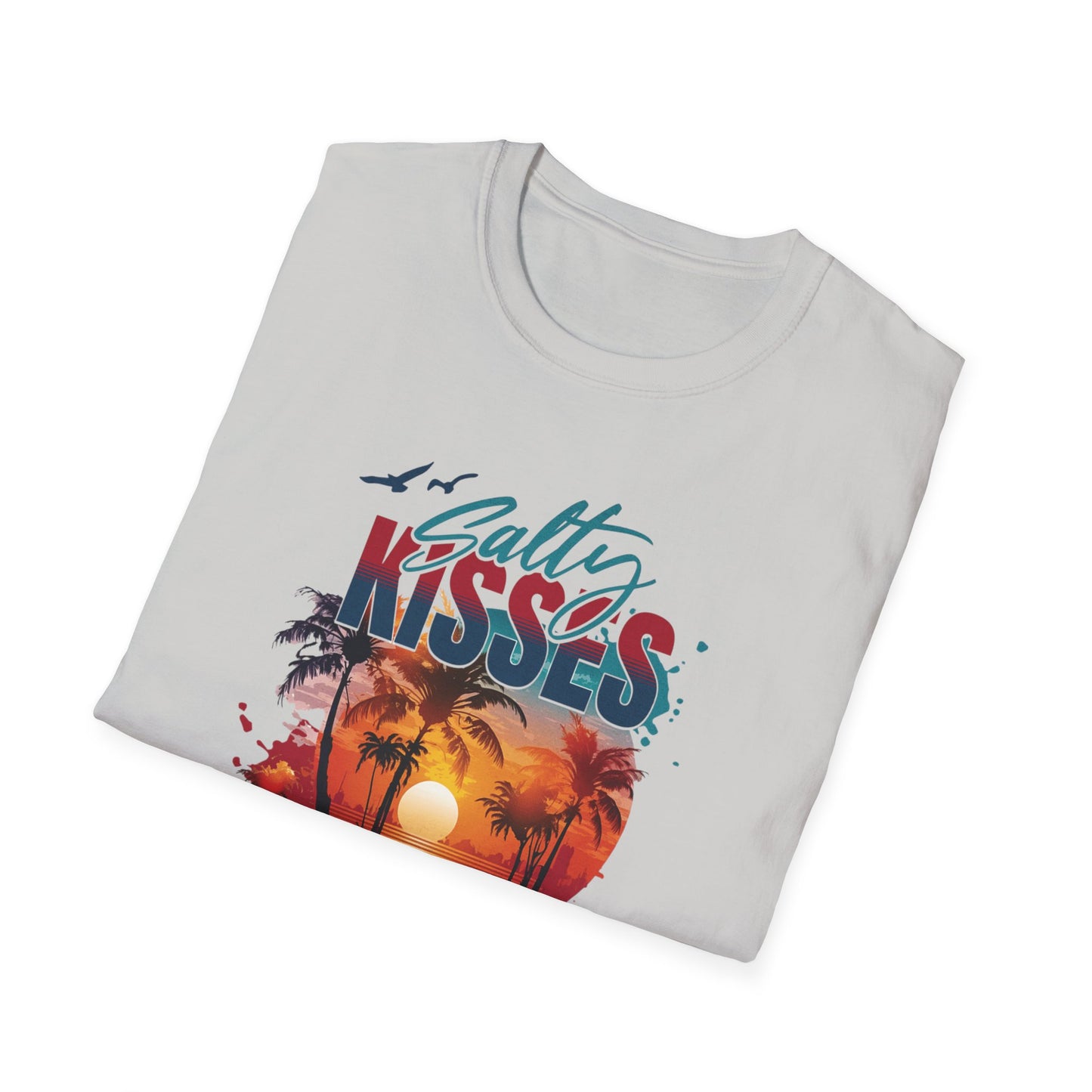 Beach Vibes T-Shirt - Salty Kisses, Ocean Wishes