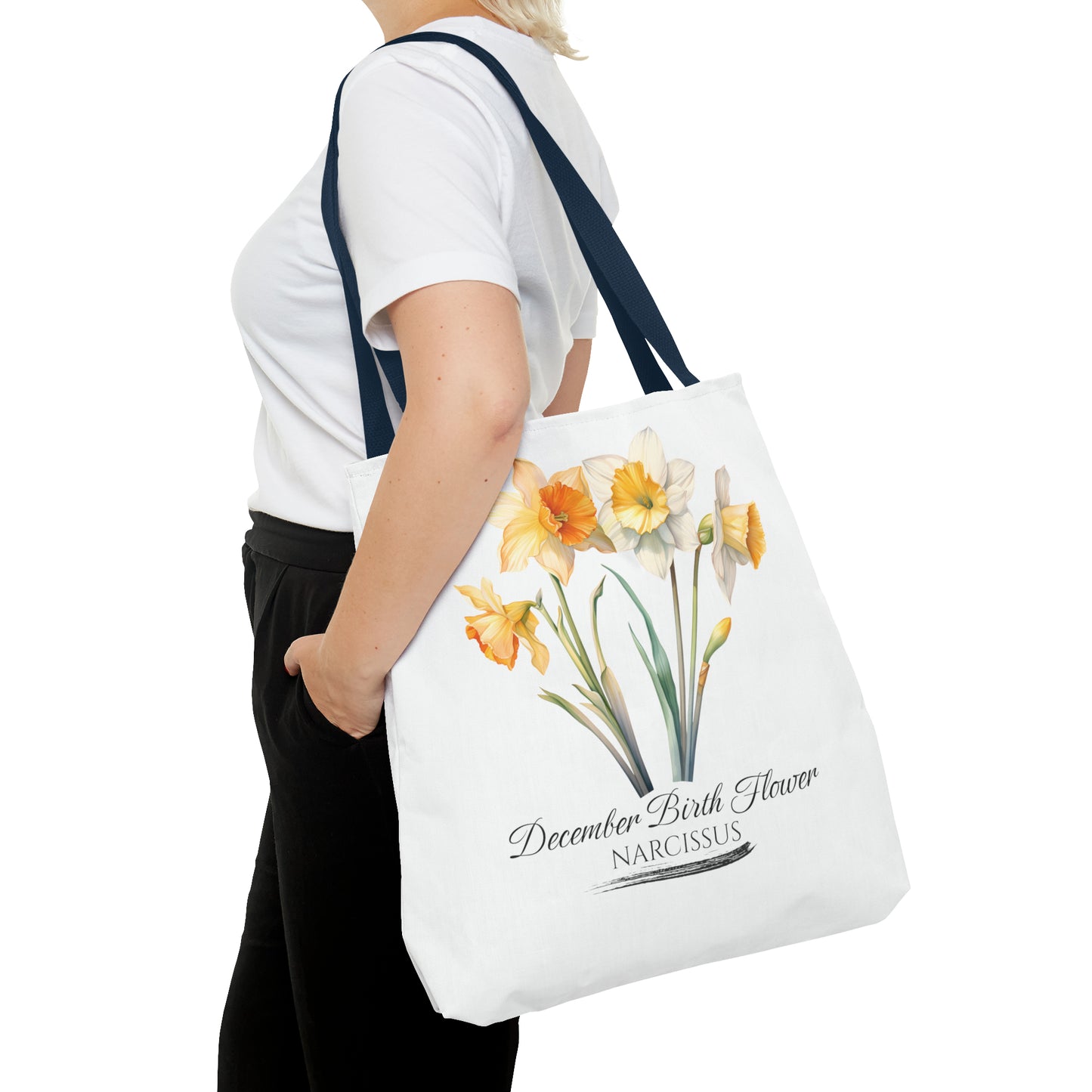 December Birth Flower: Narcissus - Tote Bag (AOP)