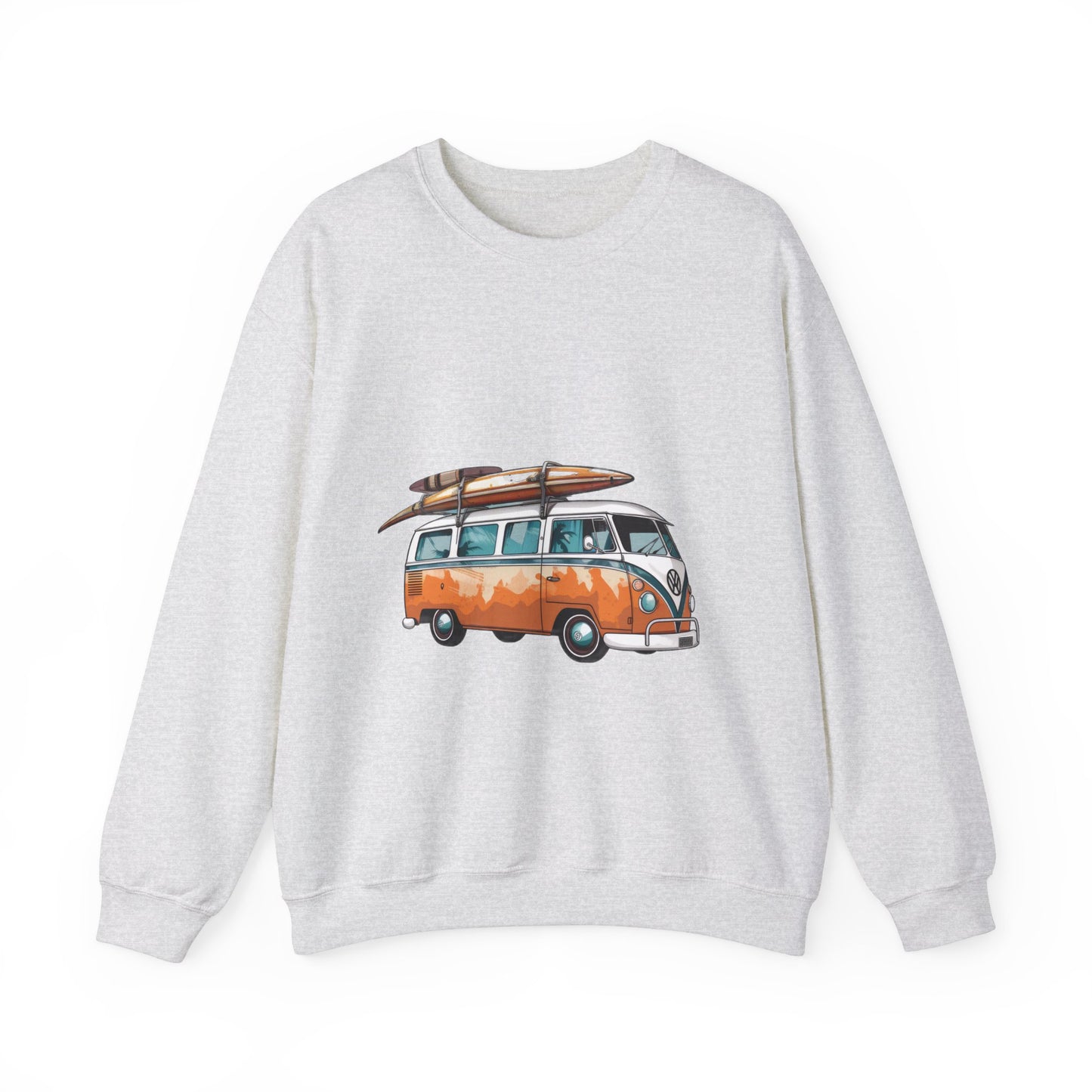 Retro Surf Van - Unisex Heavy Blend™ Crewneck Sweatshirt