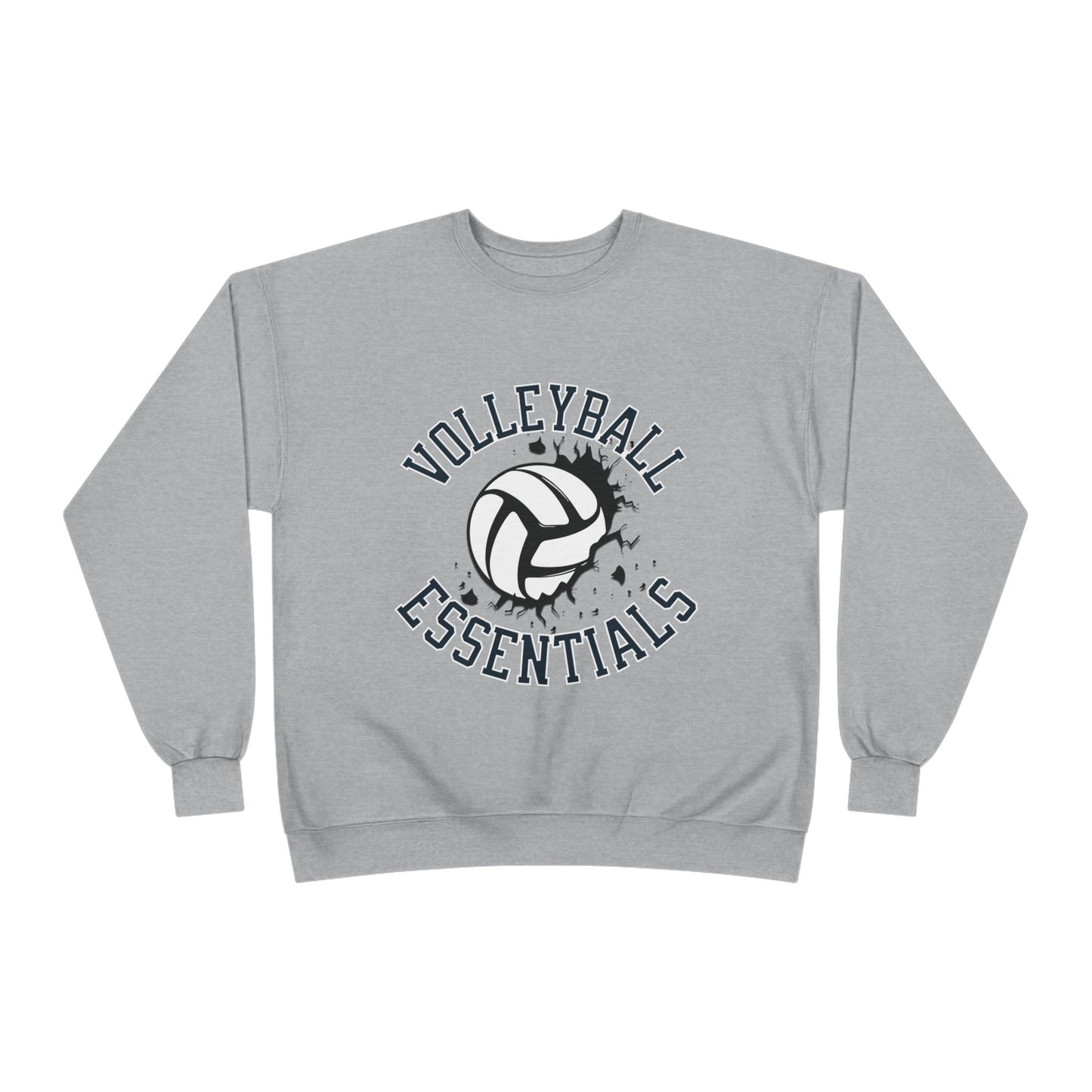 Volleyball Essentials Eco-Friendly Sweatshirt, Casual Sportswear, Gift for Volleyball Players, Team Apparel, Workout Clothing