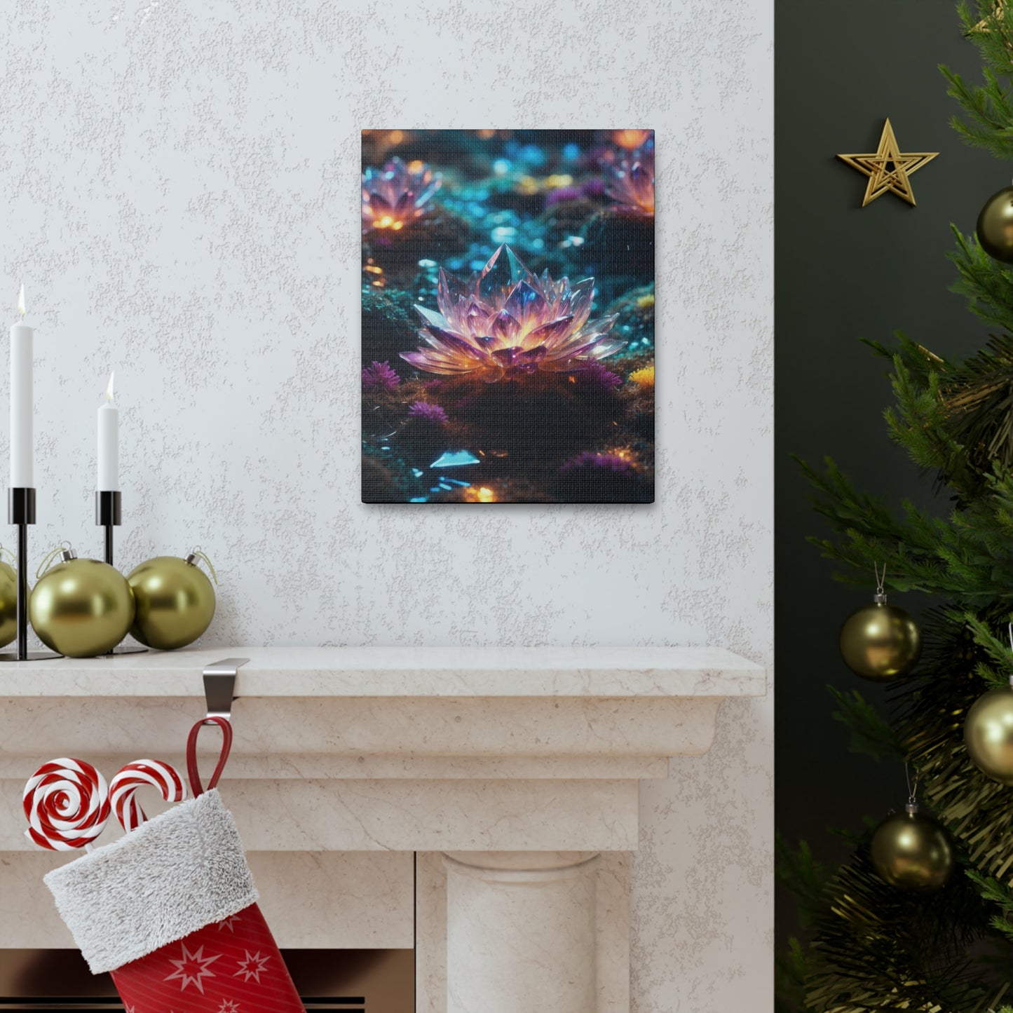 Crystal Lotus: Canvas Gallery Wraps