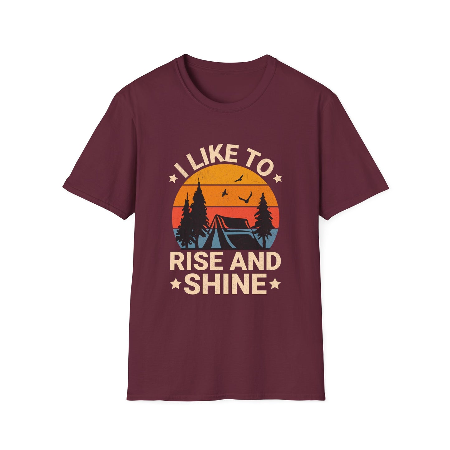 Rise And Shine Graphic Tee, Morning Person Shirt, Positive Vibes Top, Inspirational Quote Tee, Unisex Softstyle Tshirt, Comfortable Tee