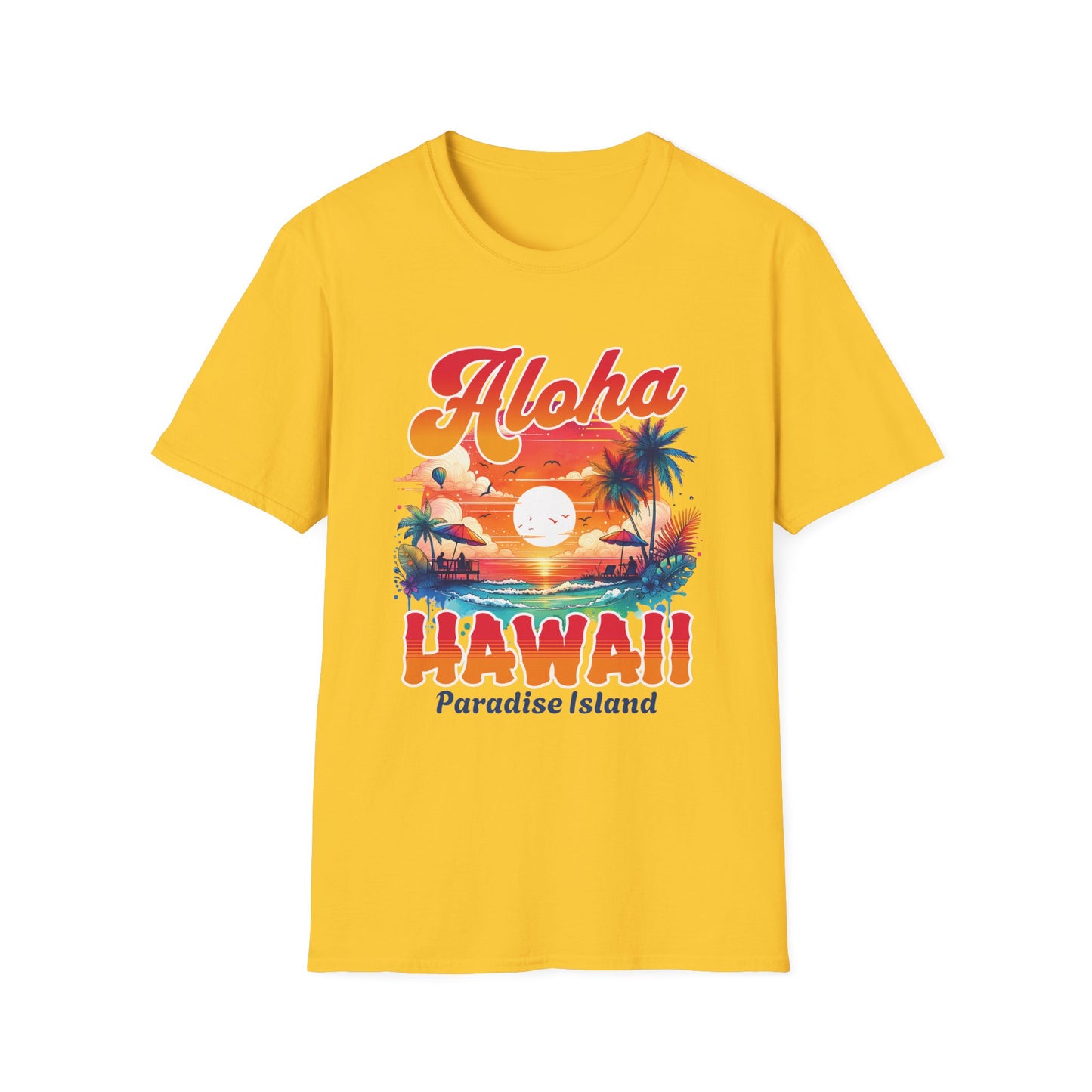 Aloha Hawaii Paradise T-Shirt - Unisex Softstyle
