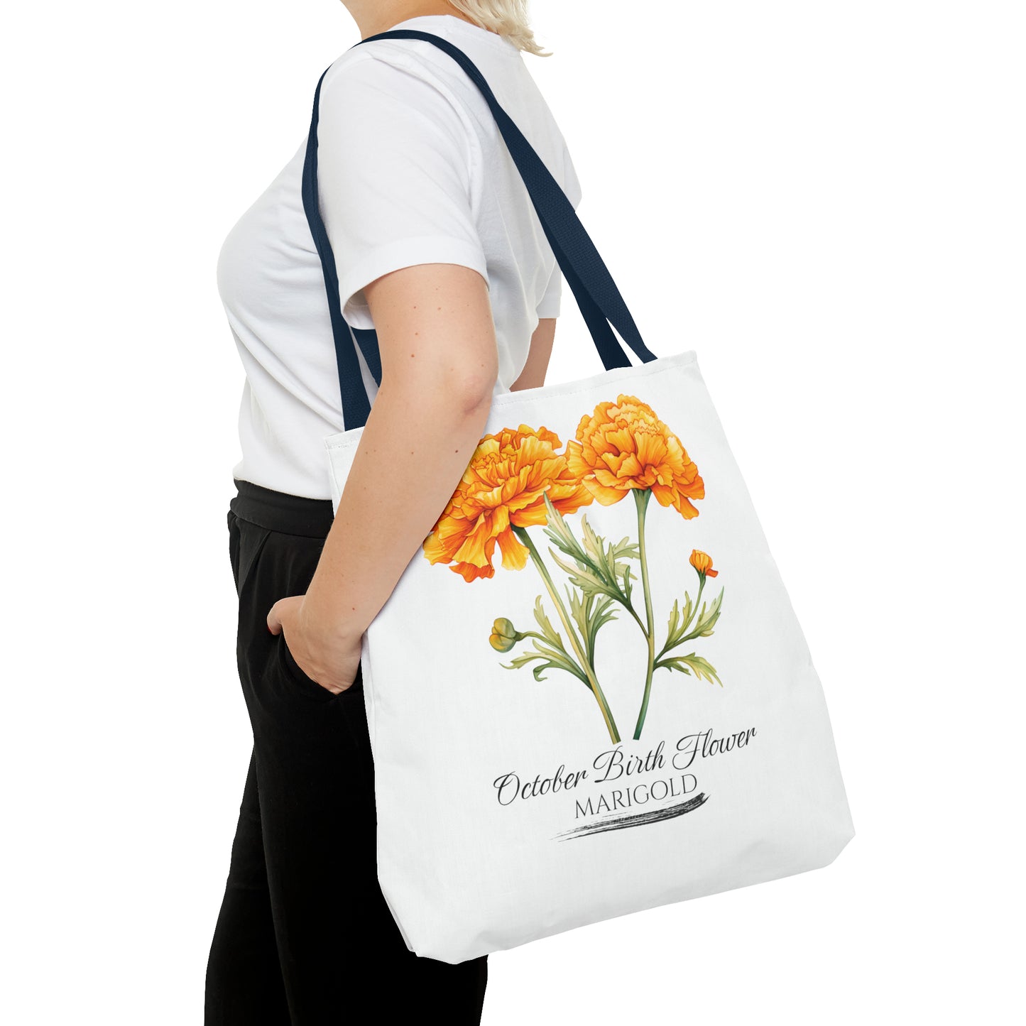 October Birth Flower: Marigold - Tote Bag (AOP)
