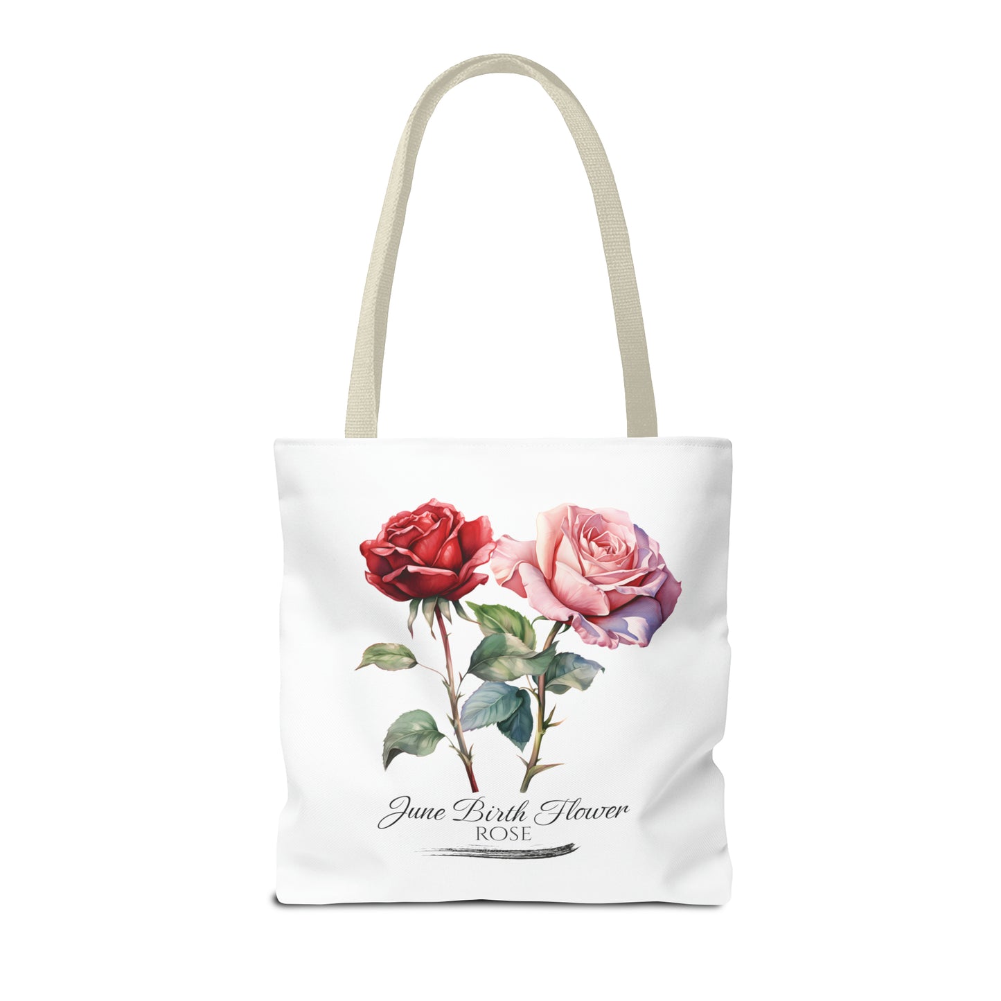 June Birth Flower: Rose - Tote Bag (AOP)