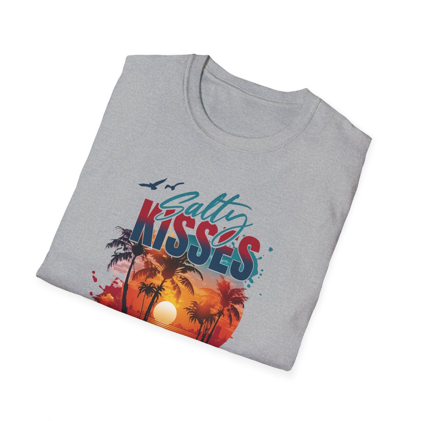 Beach Vibes T-Shirt - Salty Kisses, Ocean Wishes