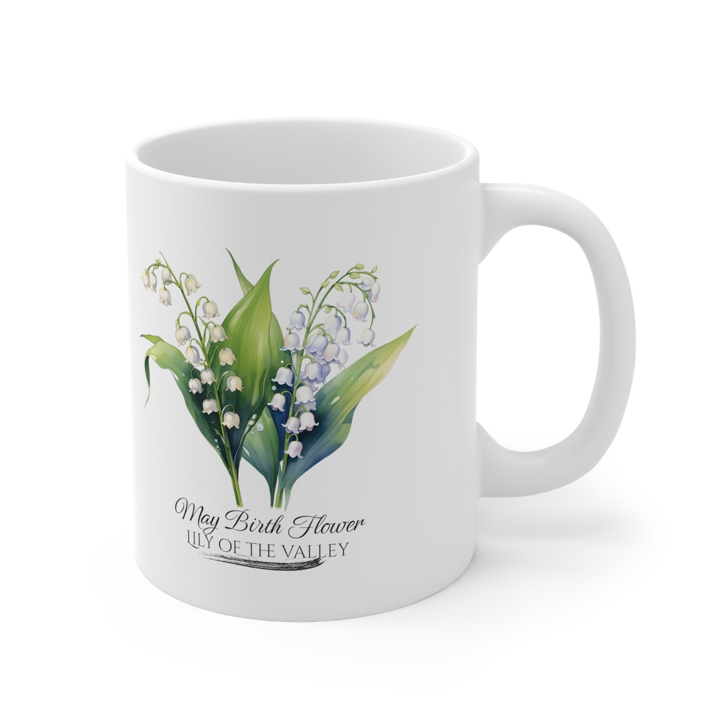 May Birth Flower (Lily of the Valley): Ceramic Mug 11oz