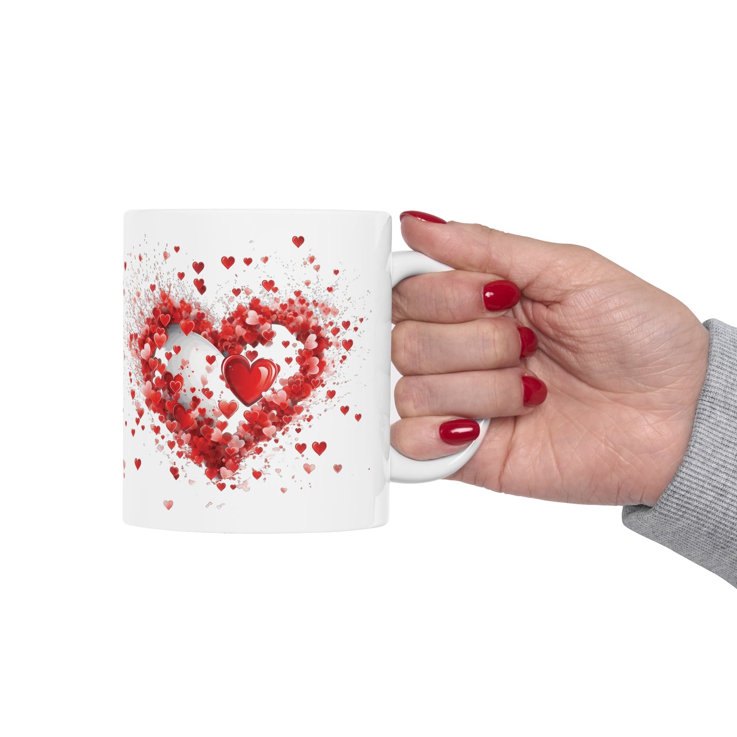 Valentine's Love & Hearts: Ceramic Mug 11oz