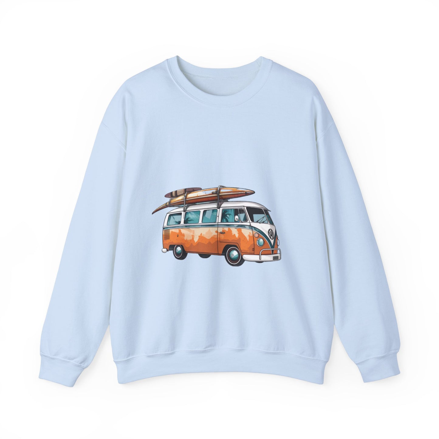 Retro Surf Van - Unisex Heavy Blend™ Crewneck Sweatshirt