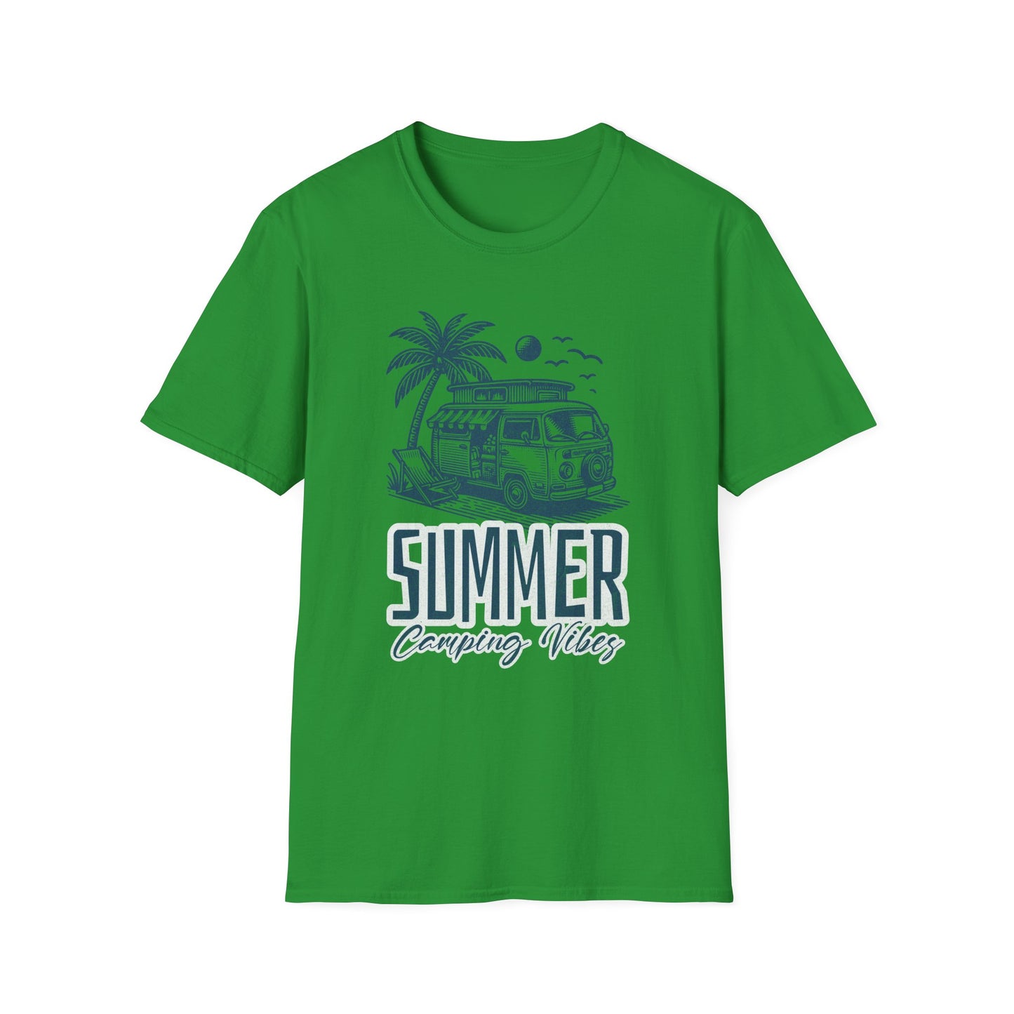 Summer Camping Vibes T-Shirt, Unisex Camp Tee, Outdoor Adventure Shirt, Nature Lover Gift, Camping Trip Apparel