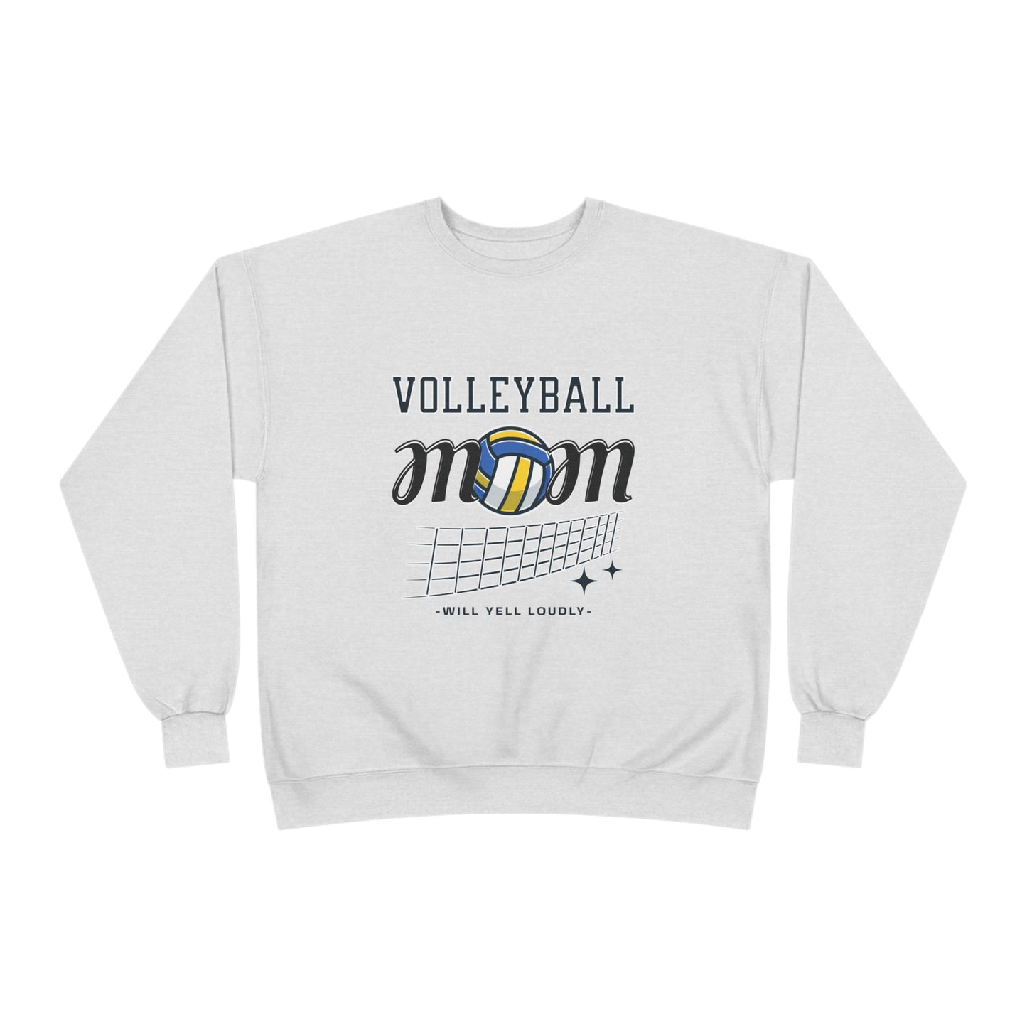 Volleyball Mom Eco-Friendly Crewneck Sweatshirt, Mother's Day Gift, Sports Apparel, Gamer Sweatshirt, Family Celebration Wear