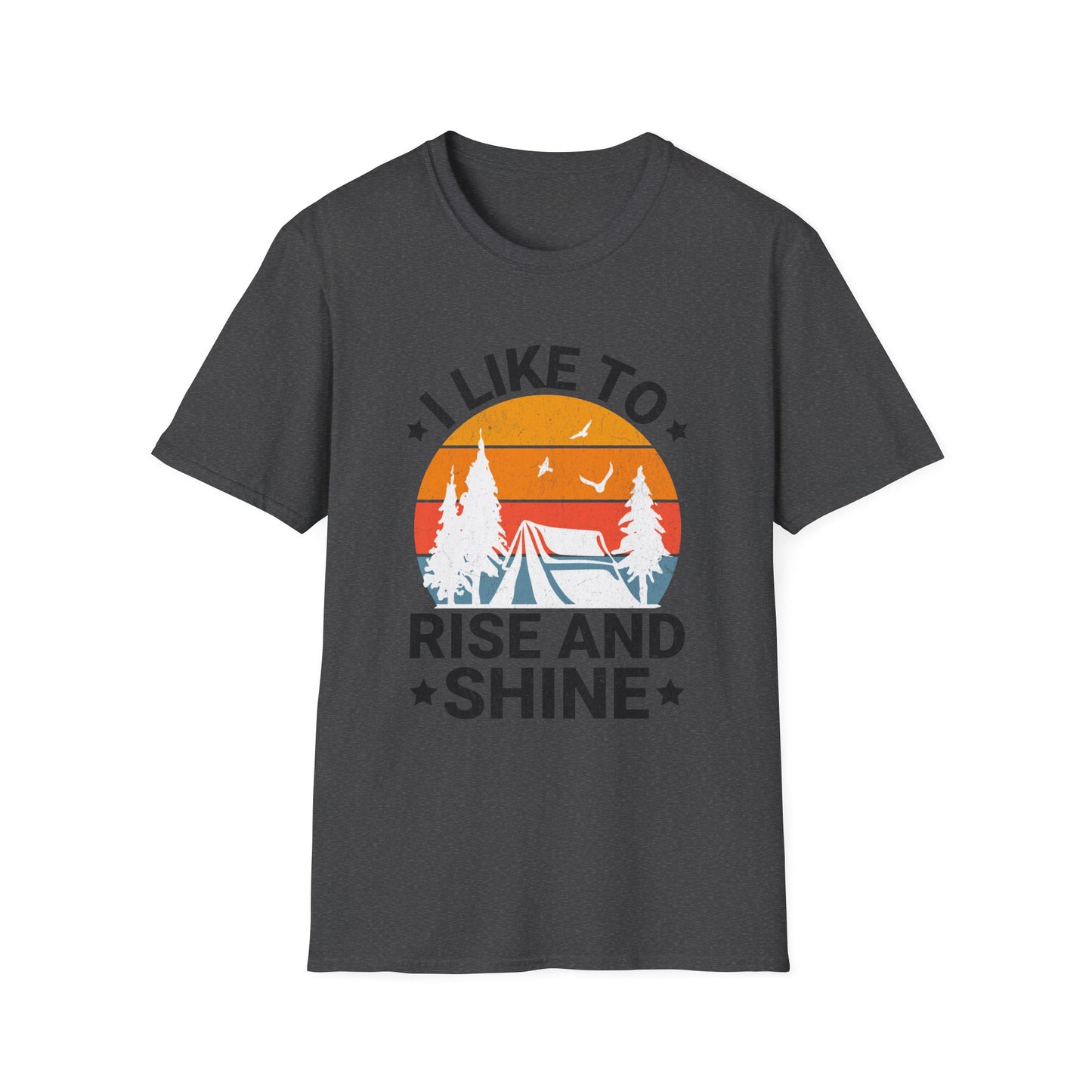 Rise And Shine Graphic Tee, Morning Person Shirt, Positive Vibes T-Shirt, Inspirational Quote Top, Motivational Clothing, Coffee Lover Gift