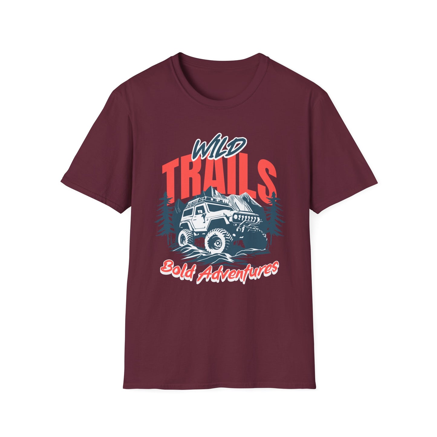 Adventure Trails Unisex T-Shirt, Outdoors Nature Tee, Hiking Wanderlust Shirt, Wilderness Exploration Top, Mountain Camping Apparel