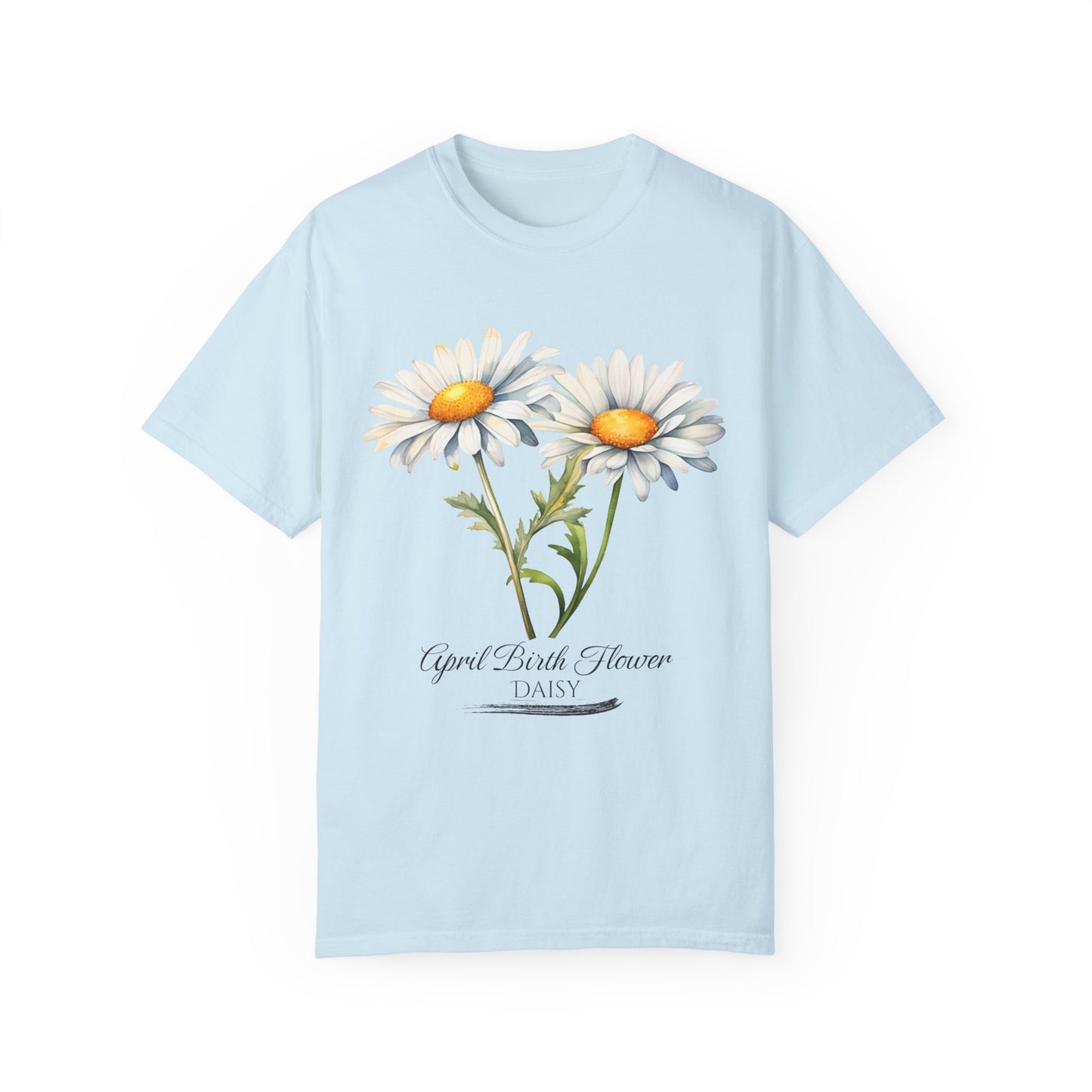 April Birth Flower "Daisy" - Unisex Garment-Dyed T-shirt