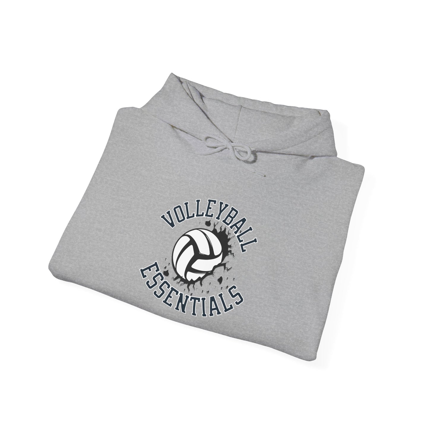 Volleyball Essentials Hoodie, Unisex Heavy Blend Sweatshirt for Players, Sporty Gift, Workout Wear, Casual Comfort