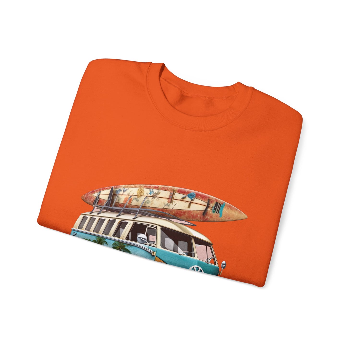 Retro Surf Van - Unisex Heavy Blend™ Crewneck Sweatshirt