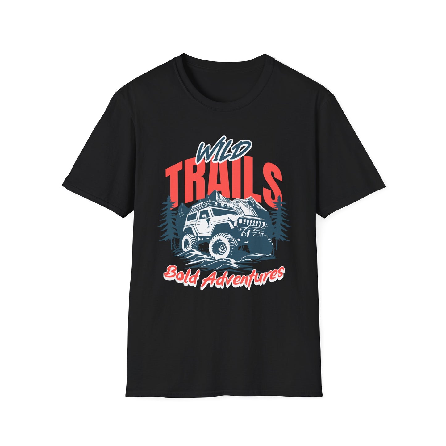Adventure Trails Unisex T-Shirt, Outdoors Nature Tee, Hiking Wanderlust Shirt, Wilderness Exploration Top, Mountain Camping Apparel