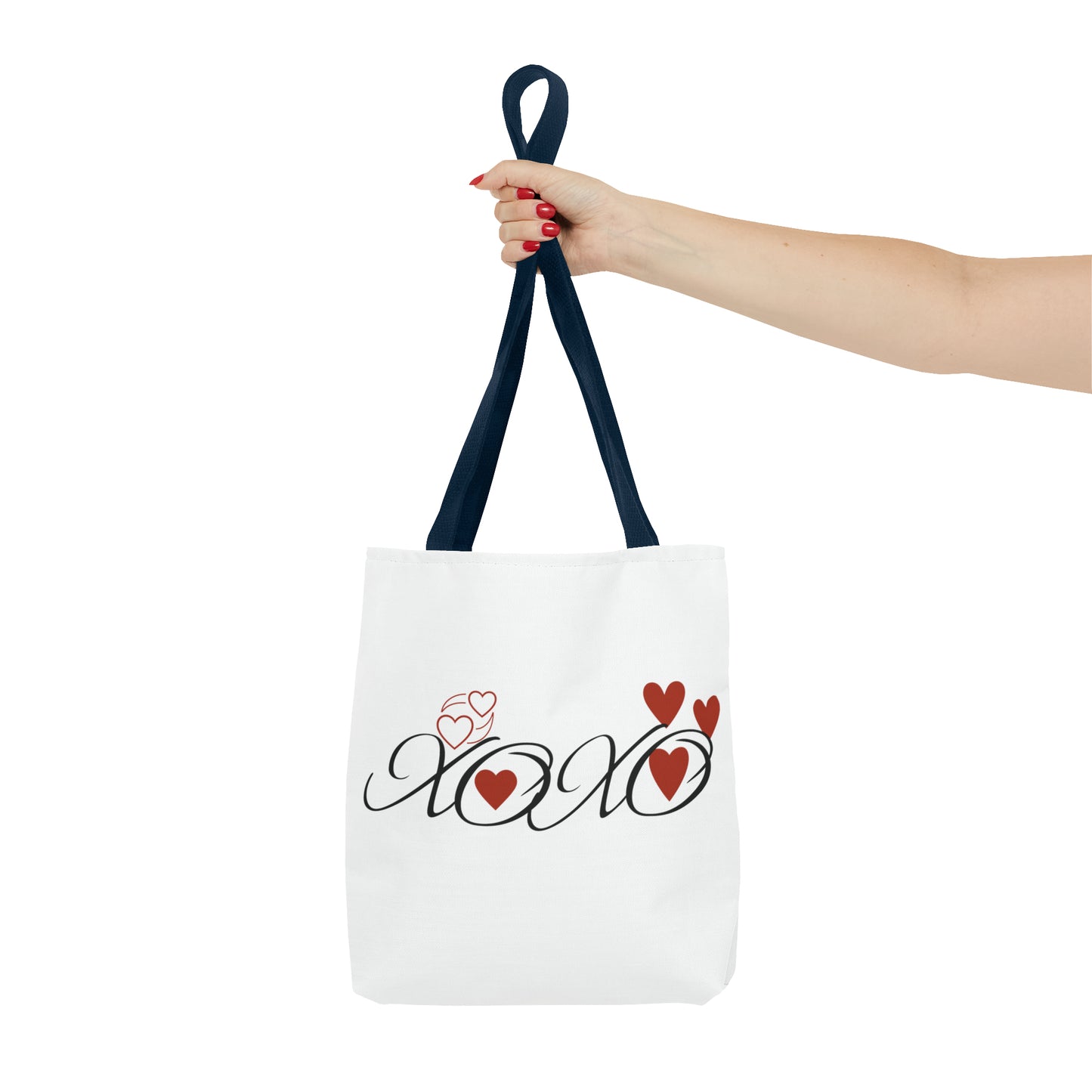 Valentine: XOXO with Hearts - Tote Bag (AOP)