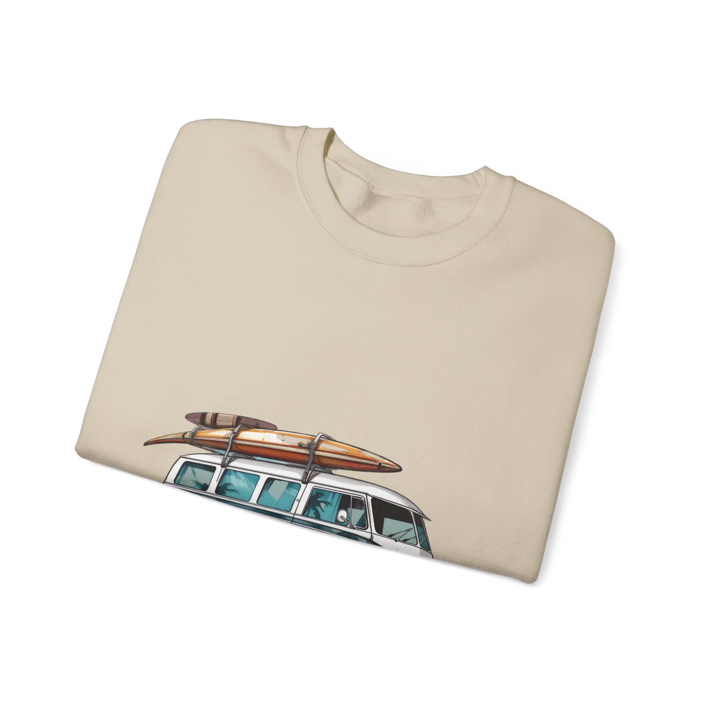 Retro Surf Van - Unisex Heavy Blend™ Crewneck Sweatshirt