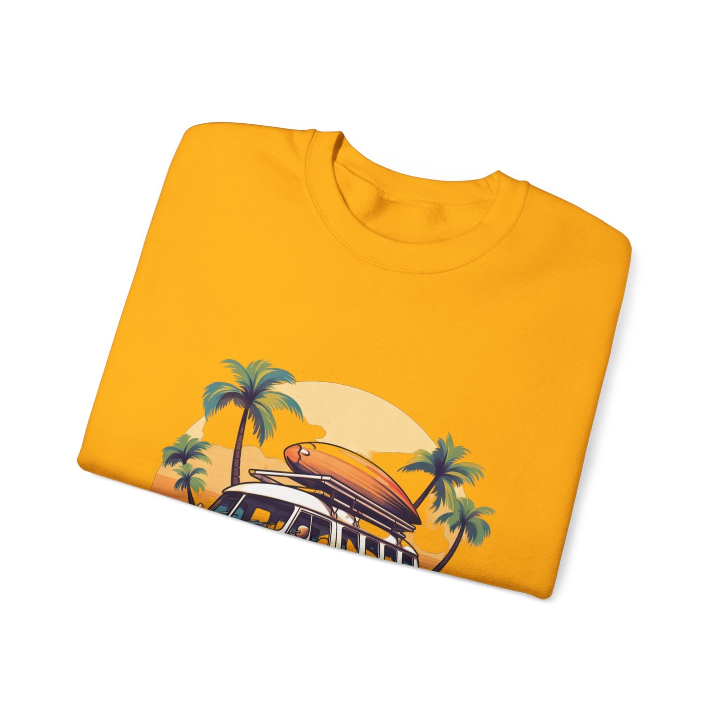 Retro Surf Van - Unisex Heavy Blend™ Crewneck Sweatshirt