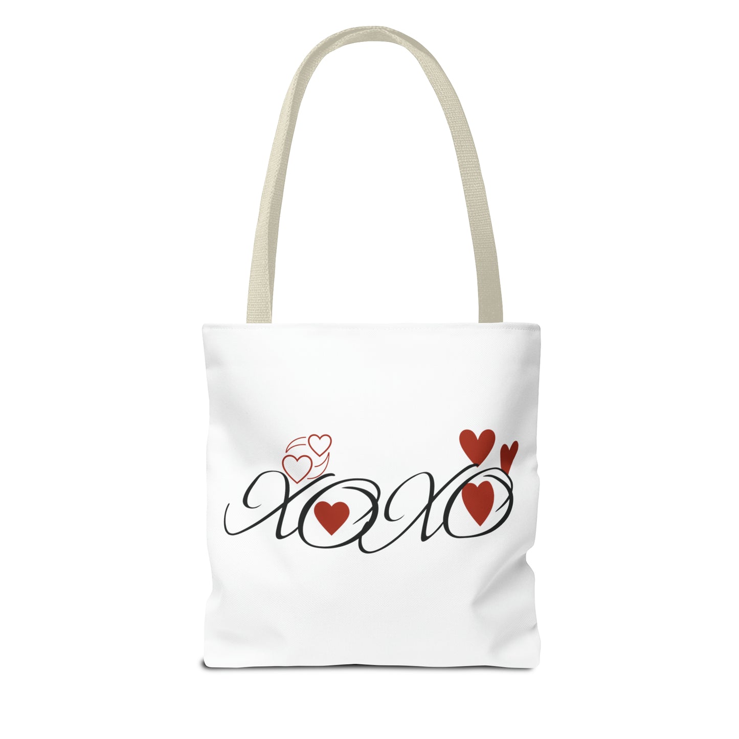 Valentine: XOXO with Hearts - Tote Bag (AOP)