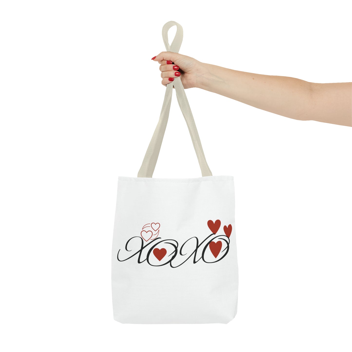 Valentine: XOXO with Hearts - Tote Bag (AOP)