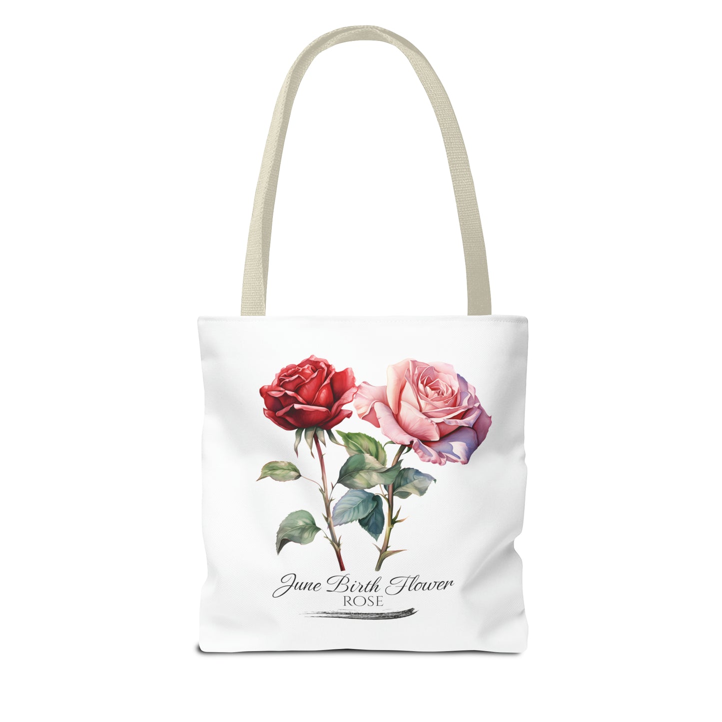 June Birth Flower: Rose - Tote Bag (AOP)