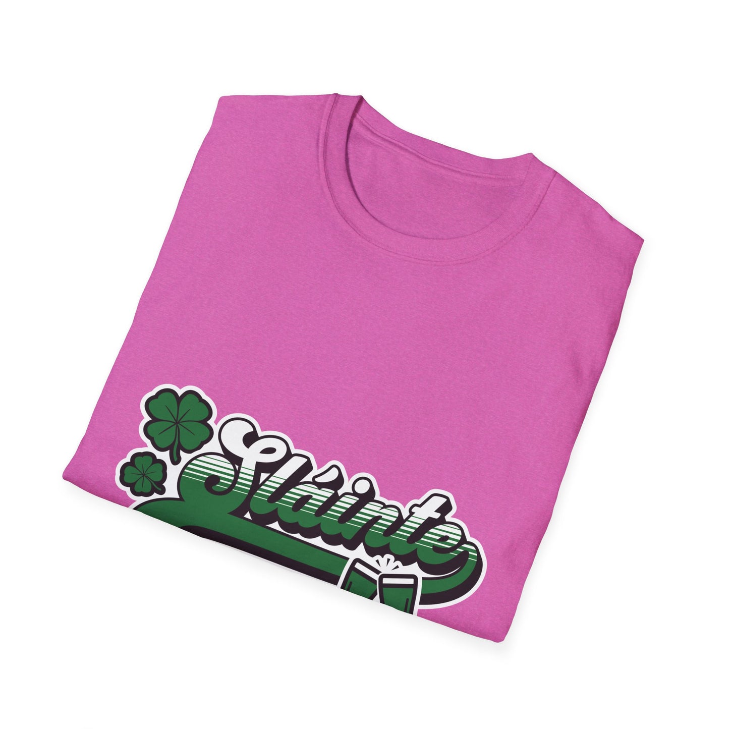 St. Patrick's Day Unisex Softstyle T-Shirt - Shamrock Design