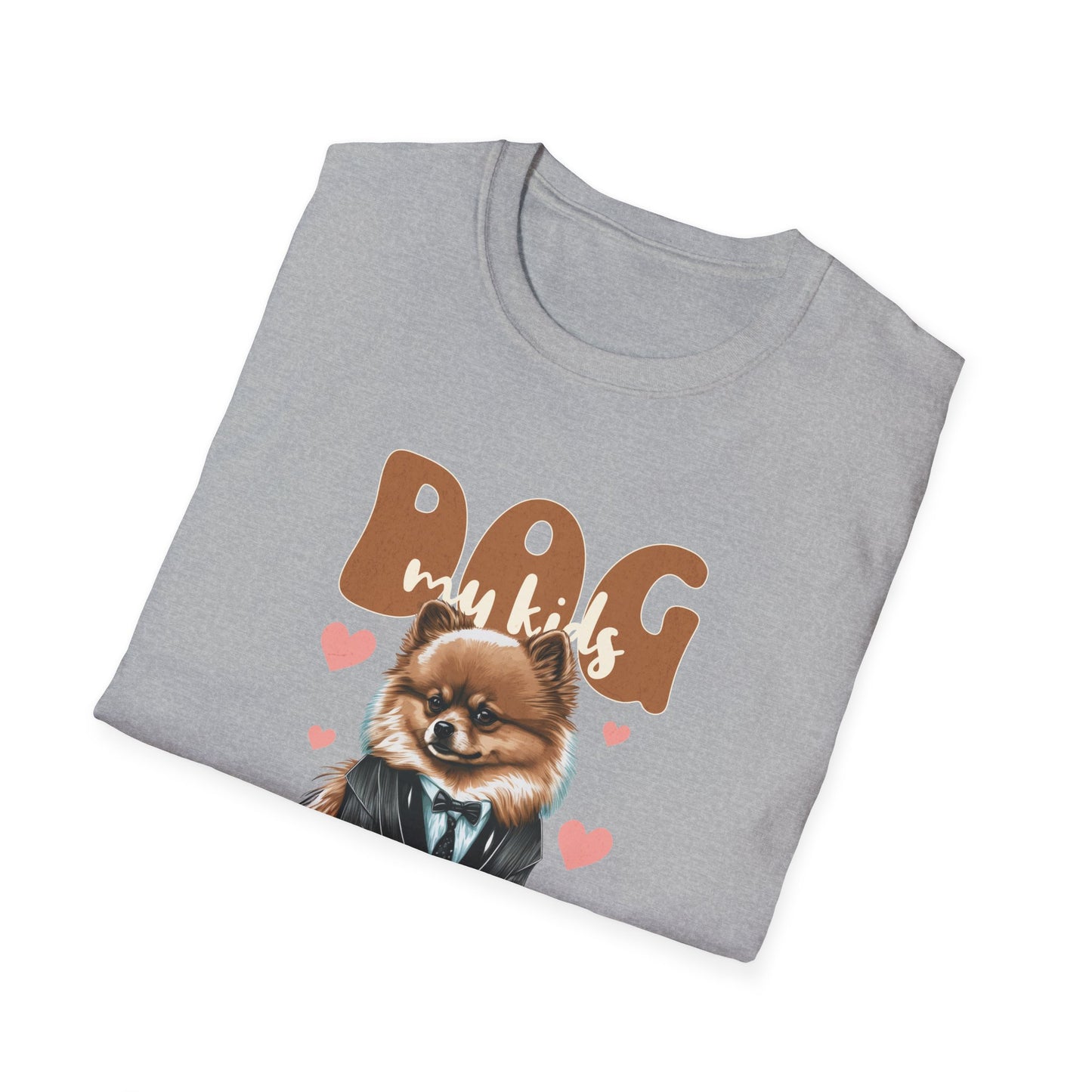 Dog Mom Softstyle T-Shirt - My Kids Have Paw Print Design