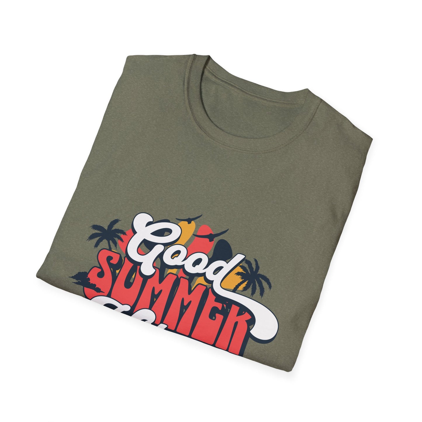 Summer Vibes T-Shirt, Good Summer Vibes Tee, Unisex Graphic Shirt, Beachwear, Vacation Outfit, Casual Wear, Gift Idea