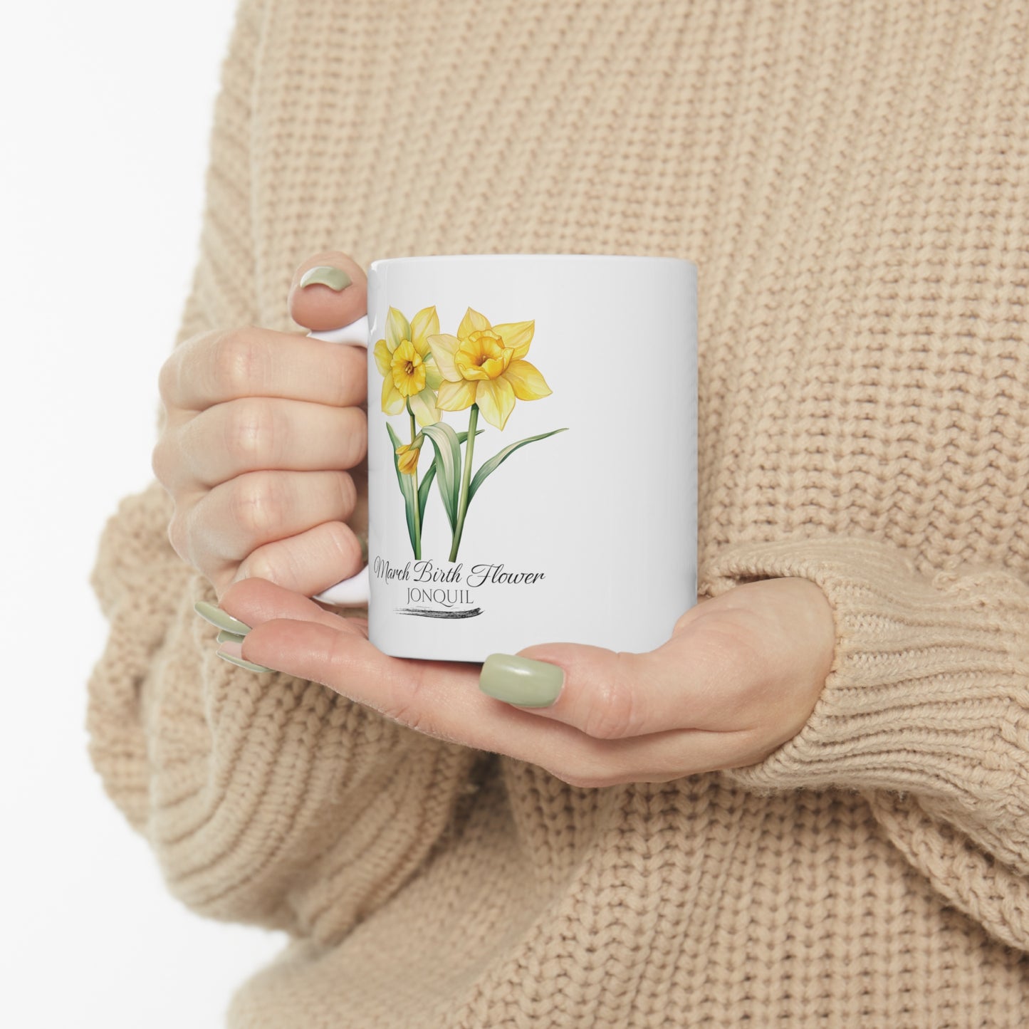 March Birth Flower (Jonquil): Ceramic Mug 11oz